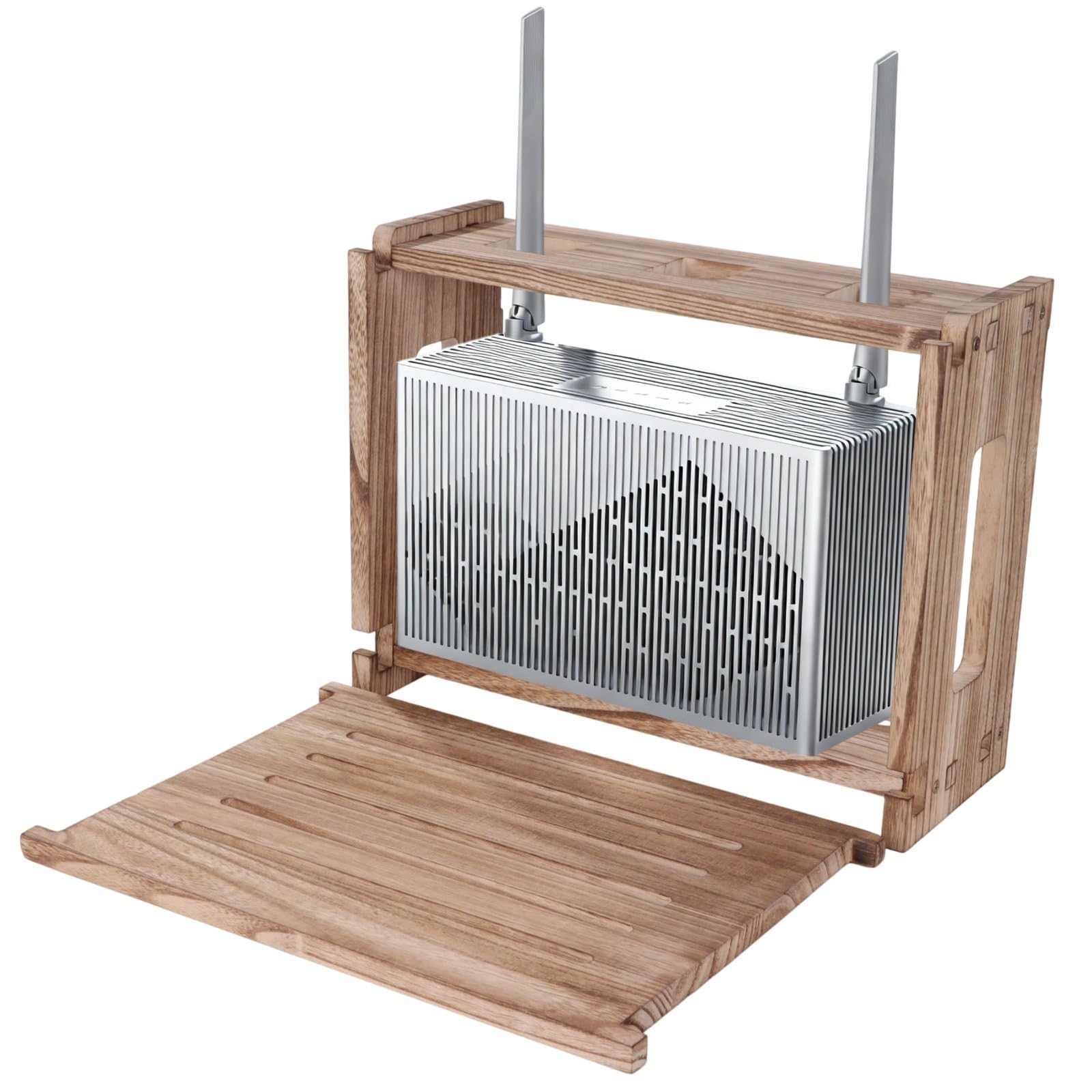 Cache cache câble modem boîte de rangement bois routeur WiFi