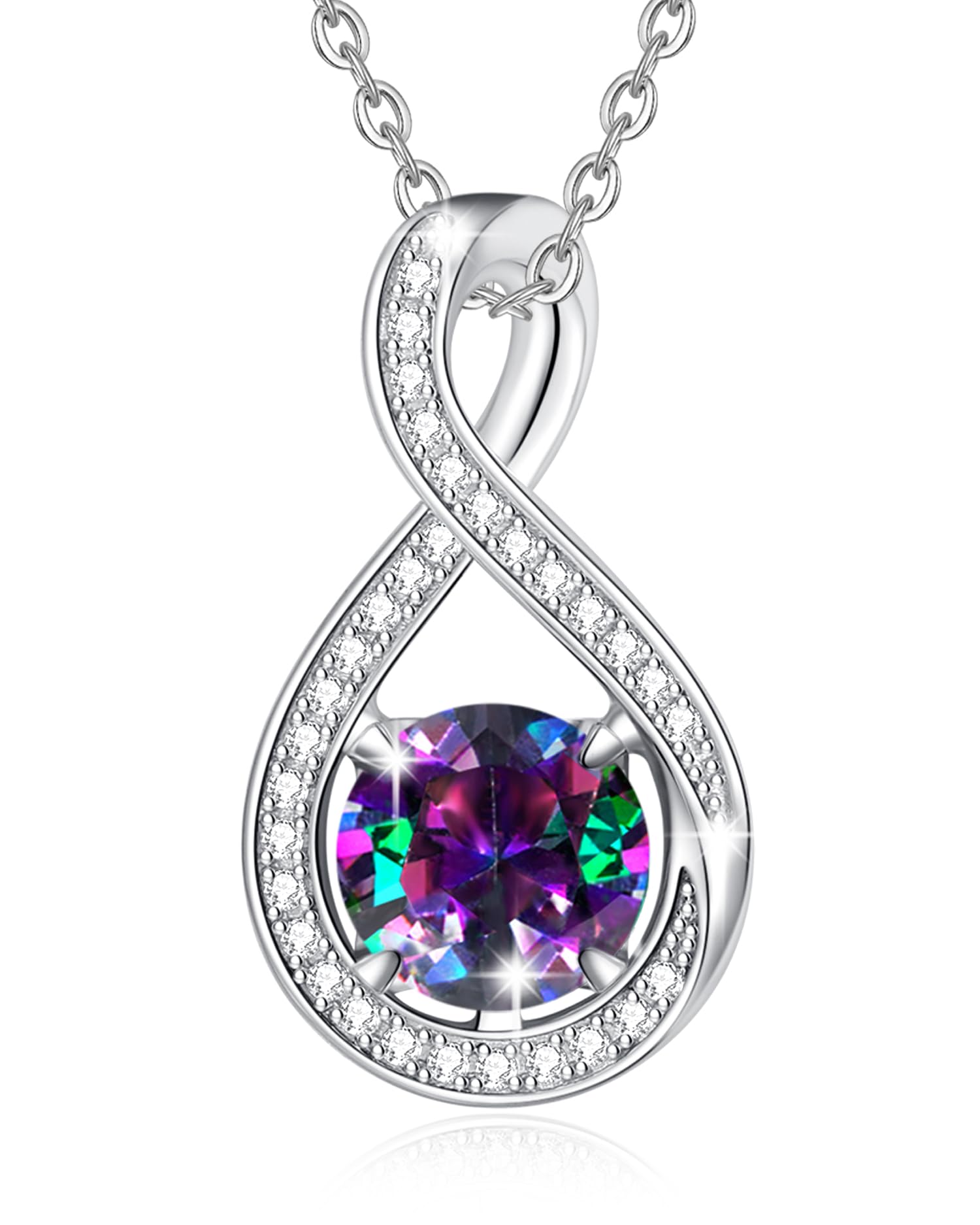 FANCIME Mondstein Halskette Damen Juni Geburtsstein Kette St
