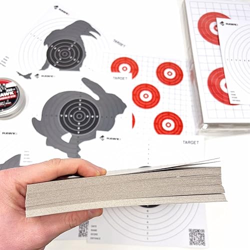 Miniatura 4 de Hawki Objetivos de disparo de papel, cuadrados, objetivos para pistolas BB, pistolas de aire, rifles de pellet, paquete de 100 objetivos