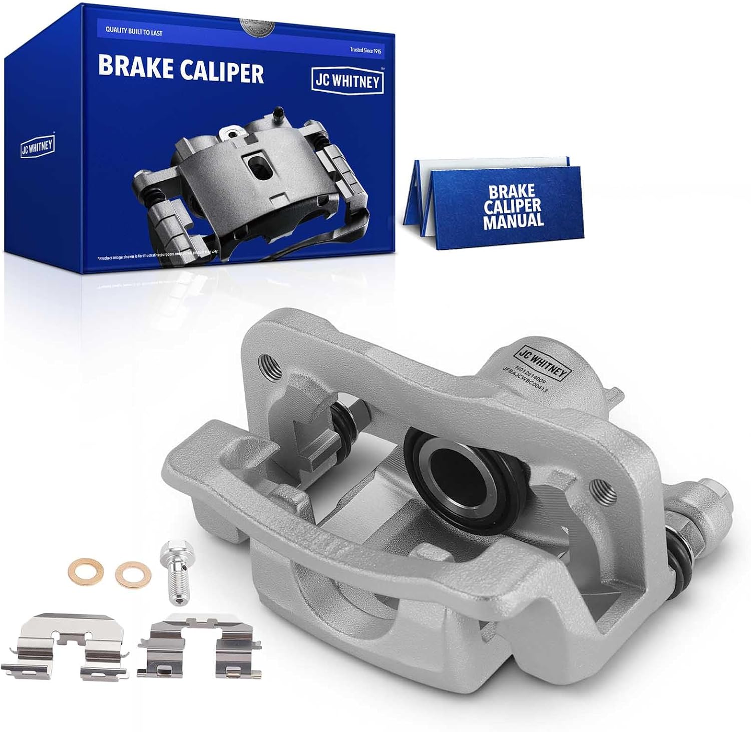 JC Whitney JFBAJCWBC00413 Rear Right Brake Caliper Assembly with Bracket - Compatible with Kia Soul 2010-2013