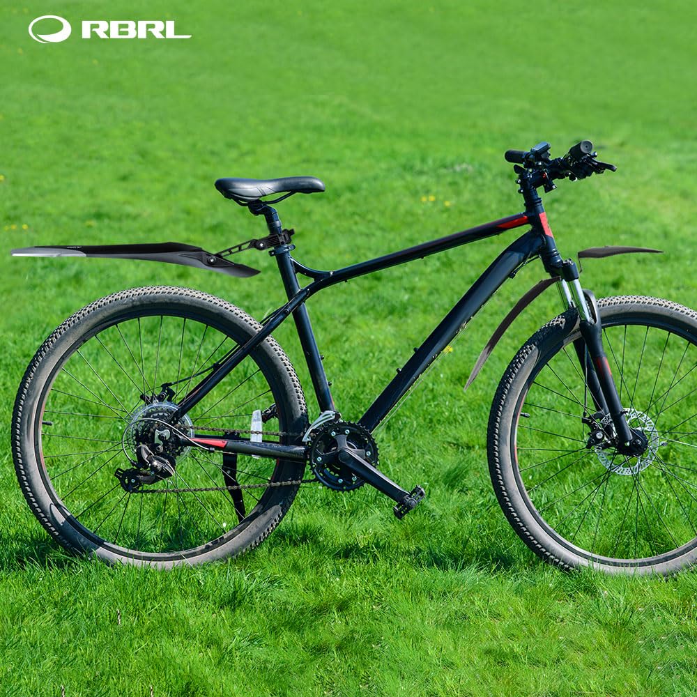 RBRL Guardabarros Bicicleta, Guardabarros de Liberación Rápida, Guardabarros Universales para Bicicletas de Montaña de 24 a 29 Pulgadas, Protege contra Salpicaduras de Agua y Suciedad