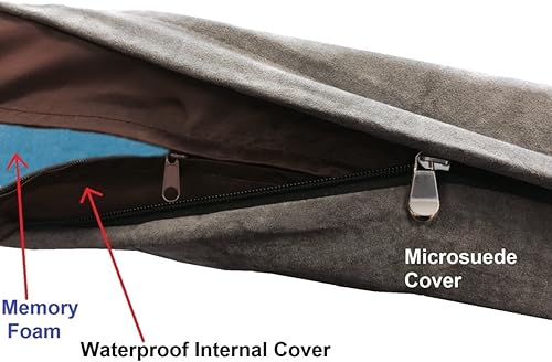 Miniatura 10 de Cama para perro impermeable ortopédica con colchón 100% espuma viscoelástica para perros de tamaño pequeño, mediano, extra grande hasta gigante Lona