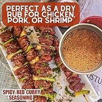 Vista 3 de Gustus Vitae - Condimento picante de curry rojo - Sin OMG - Lata magnética - Auténtica mezcla de especias artesanales gourmet - Hecho en pequeños