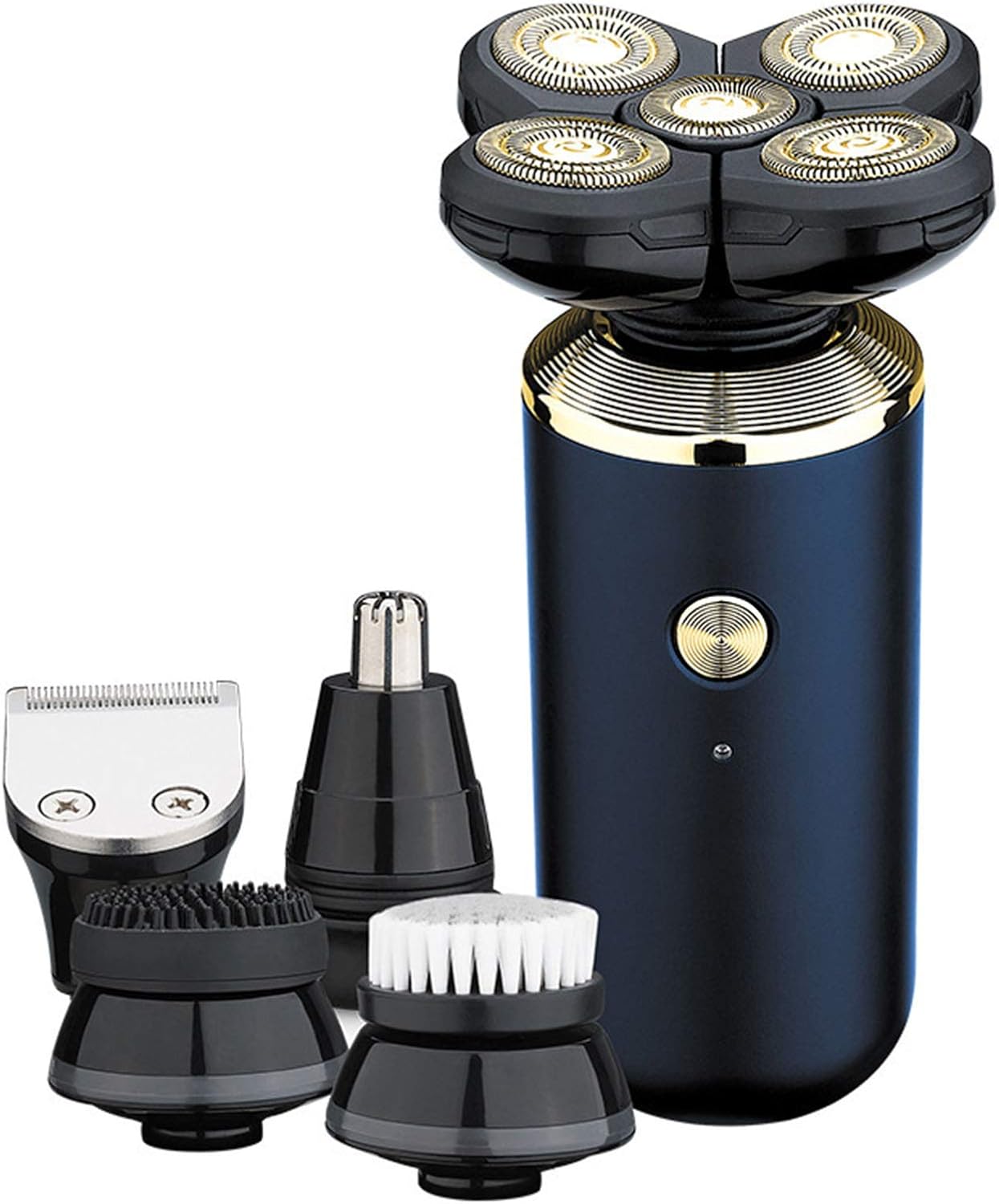 男性用電気かみそり 男性用電気かみそり5 In 1 Ip6防水フェイスロータリーシェーバー トラベル充電式usbコードレス ノーズトリマー付きお父さん夫人用フェイシャルクリーニングブラシ B08xql793z Klv メンズ シェーバー