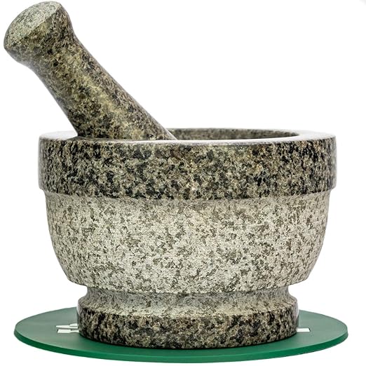 Mortar and Pestle Set Double Sided Unpolished Granite