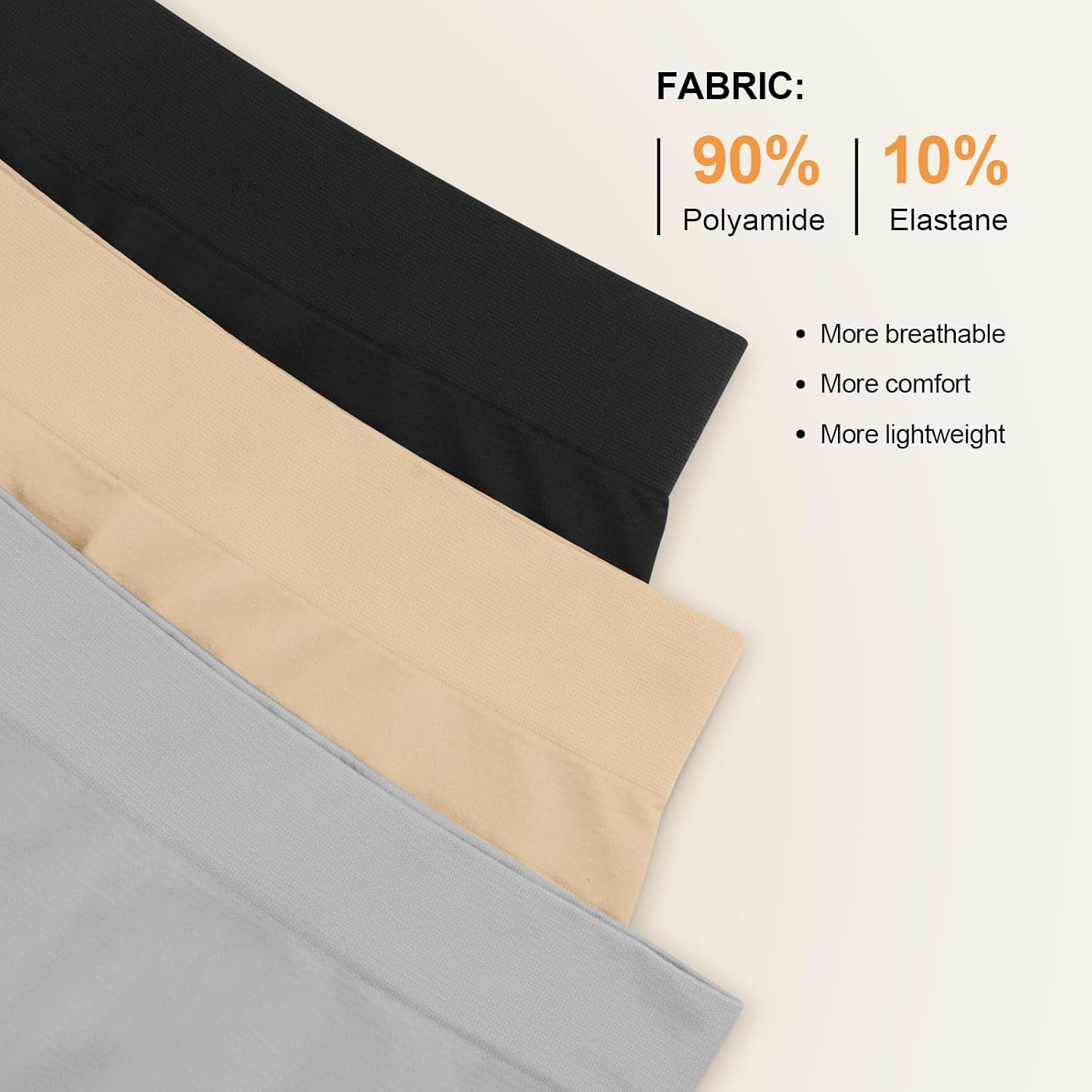 3 Pack Slip Shorts for Women Under Dress Comfortable Smooth Boyshorts Panties Biker Shorts - Image 4