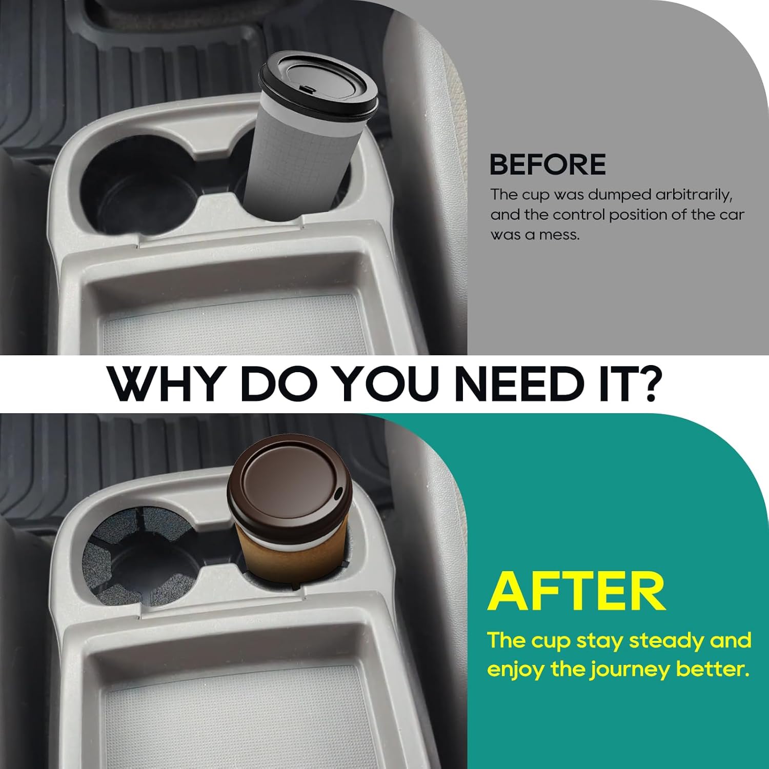 Alpha Rider Cup Holder Insert for 2011-2017 Honda Odyssey EVA Foam Dual Drink Holder 6mm Anti-Spill & Rattle-Free Easy Clean Car Interior Accessories