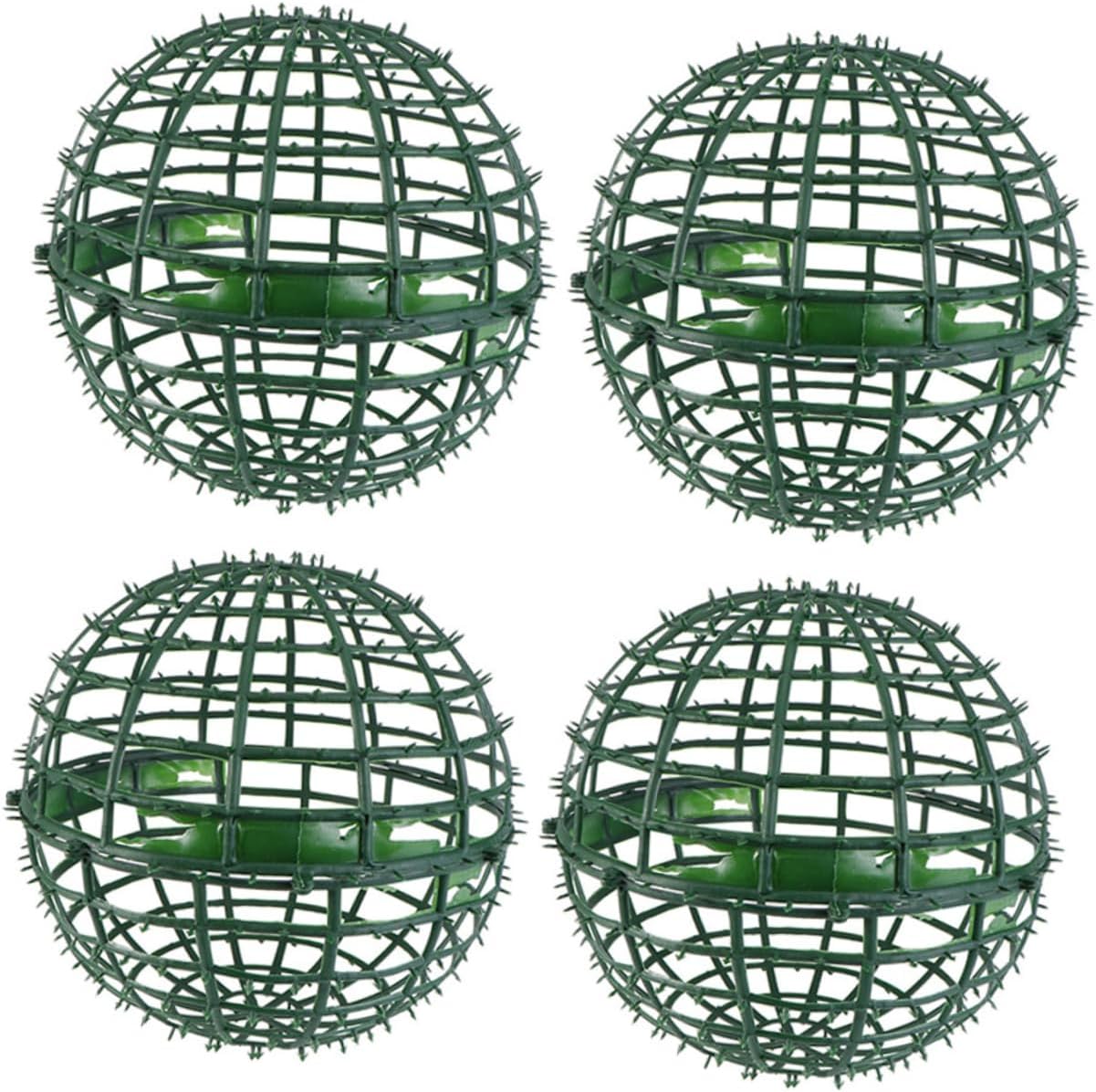 4pcs Plastic Balls Support Cage for Faux Greenery Balls Rack Wedding Supplies Garden Lattice Decor Easy Diy Flower Arrangement Stand