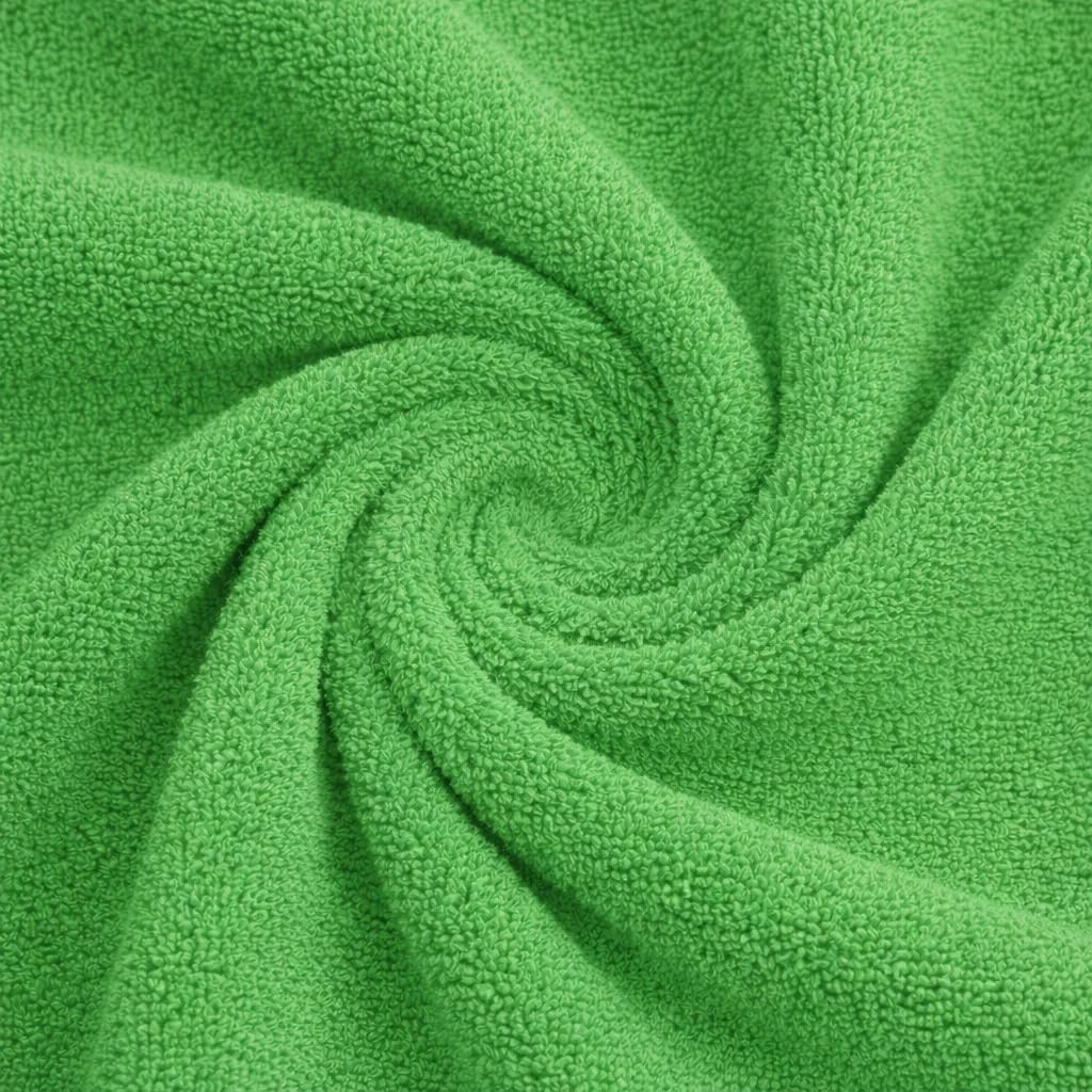 Fingertip Hand Towel | Absorbent |11x18 | Terry Velour Premium Washcloths, For Bathroom use, 100% Cotton, Face Towels, fingertip Towels, Soft, Guest Towels (Pack of 4) (4, Bright Green)