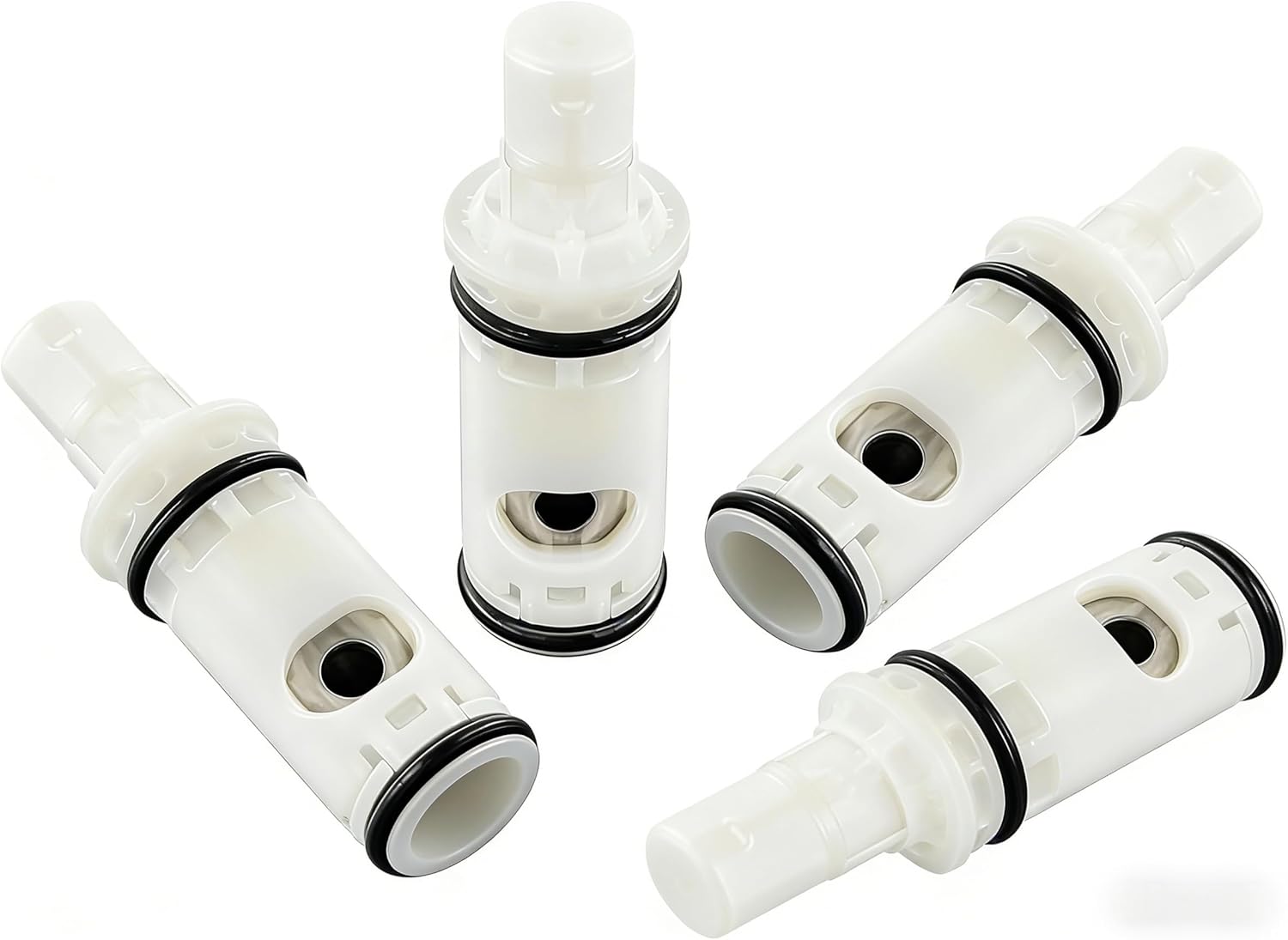 1224 1224B Faucet Cartridge Replacement compatible with Moen Two Handle Faucets, Hot and Cold Repair Kit, For Most Double Handle Moen Faucets and Tub/Showers (1224 Cartridge*4)