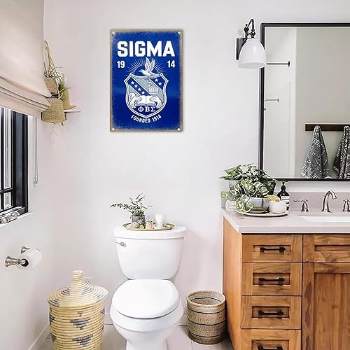 Miniatura 4 de Sigma Phi Beta Fraternity - Letrero de metal de aluminio para jardín, patio, porche, dormitorio del hogar, decoración de cocina, 8 x 12 pulgadas,