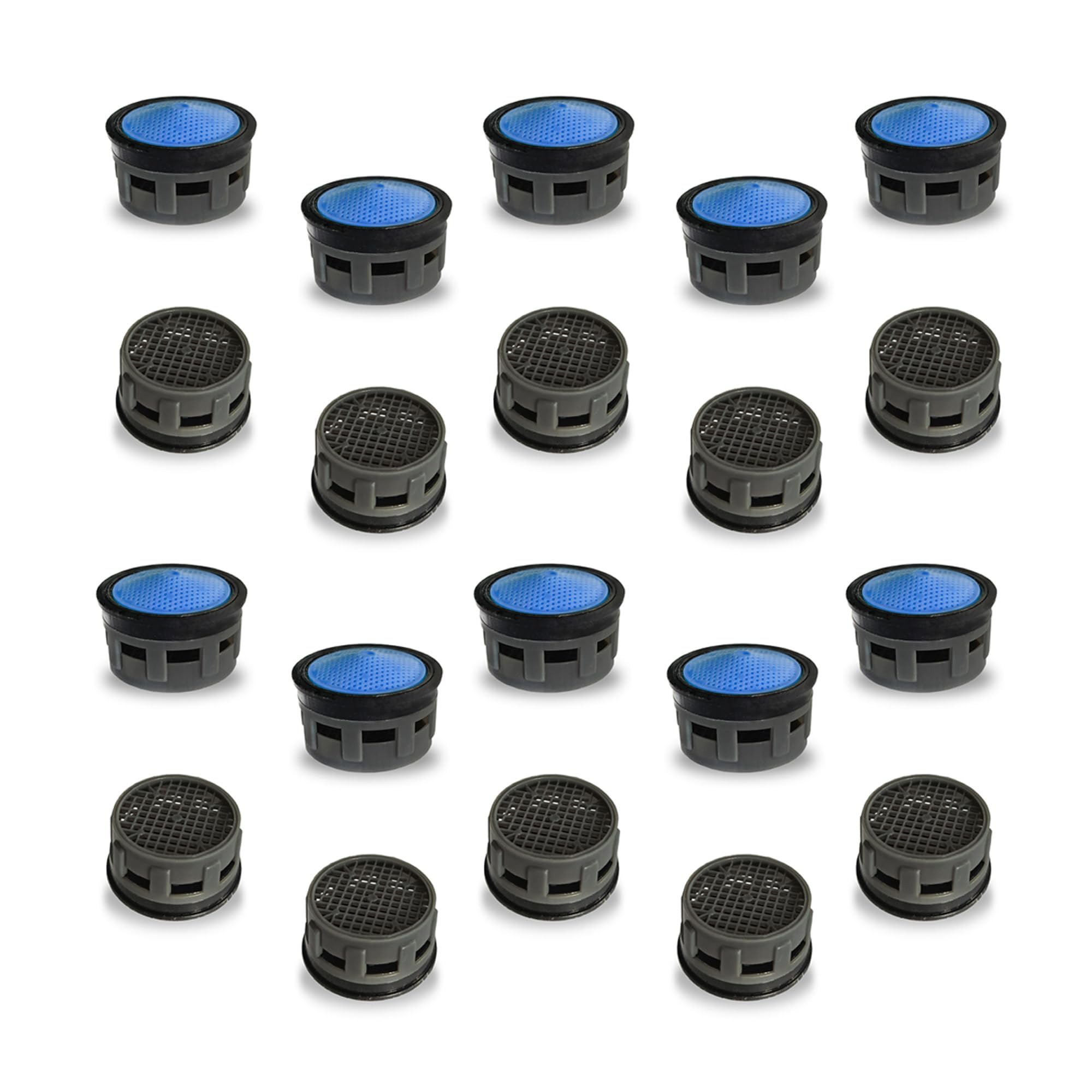 Acetap Plastic Fusion High-Pressure Replacement Water Aerator Tap and Faucet Foam Flow, Blue, Pack of 20, 12 x 12 x 12 Millimeters