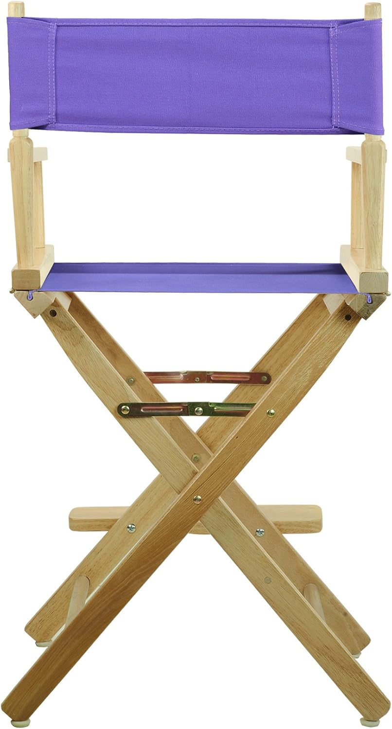 Casual Home 220-00/021-41 Director Chair 24" - Counter Height Natural Frame/Purple Canvas