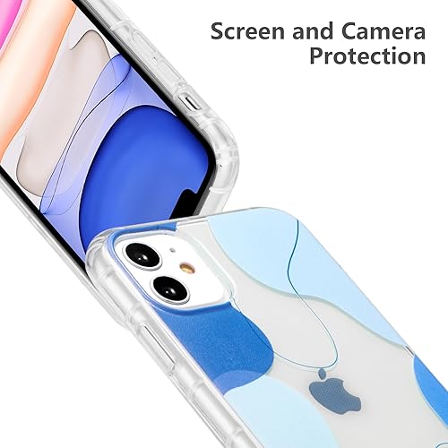Miniatura 3 de DEFBSC Compatible con iPhone 11, diseño artístico de forma suave con funda protectora de parachoques incorporada, bonita funda delgada de TPU