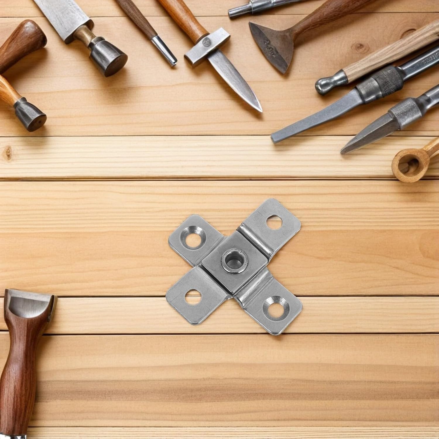 2pcs Stainless Steel Torque Pivot Hinges for Wardrobe Cabinets