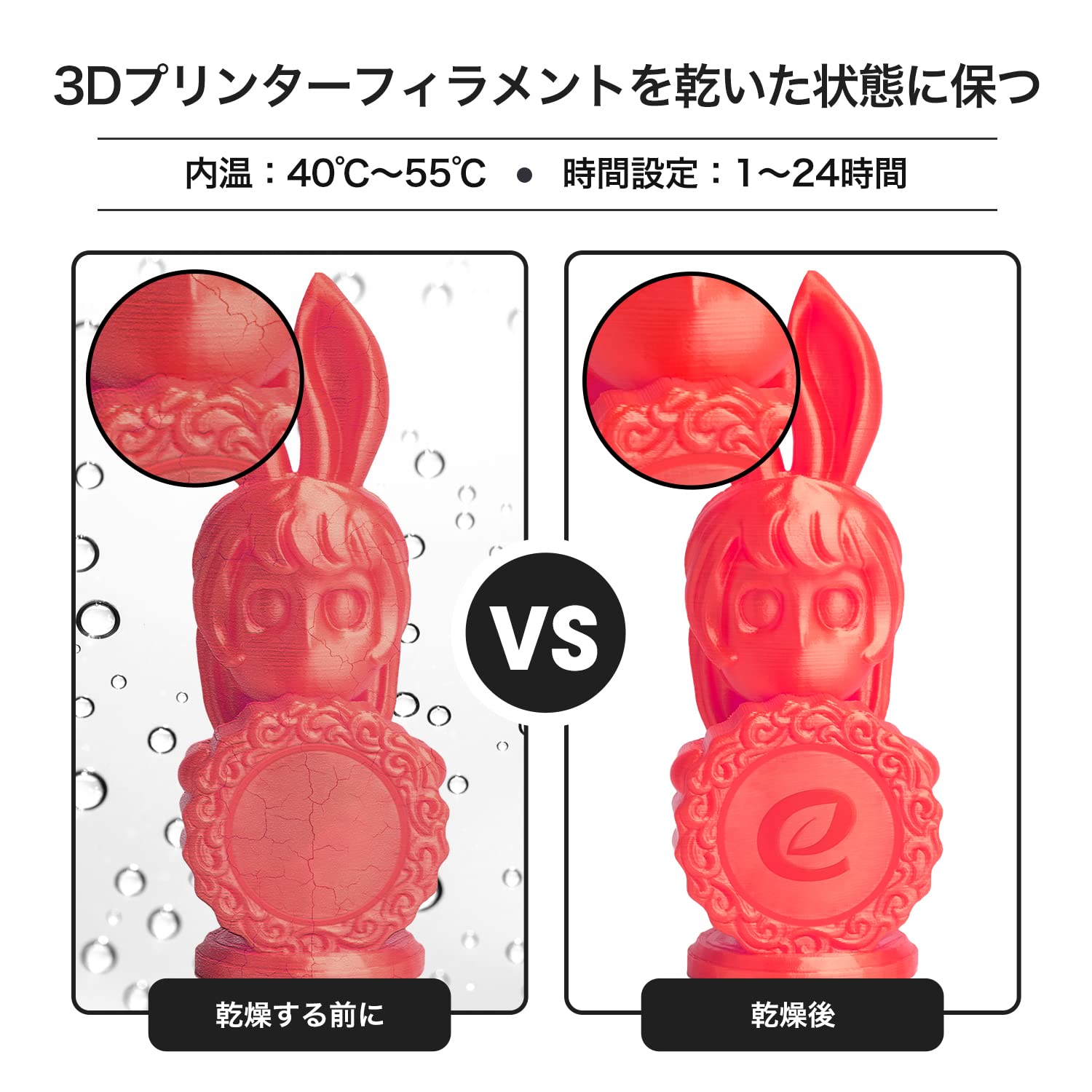 eSUN 3Dフィラメントストレージ用のeSUN eBOX Liteドライバック eSUN eBOX Lite ドライバックス フィラメントドライヤーボックス
