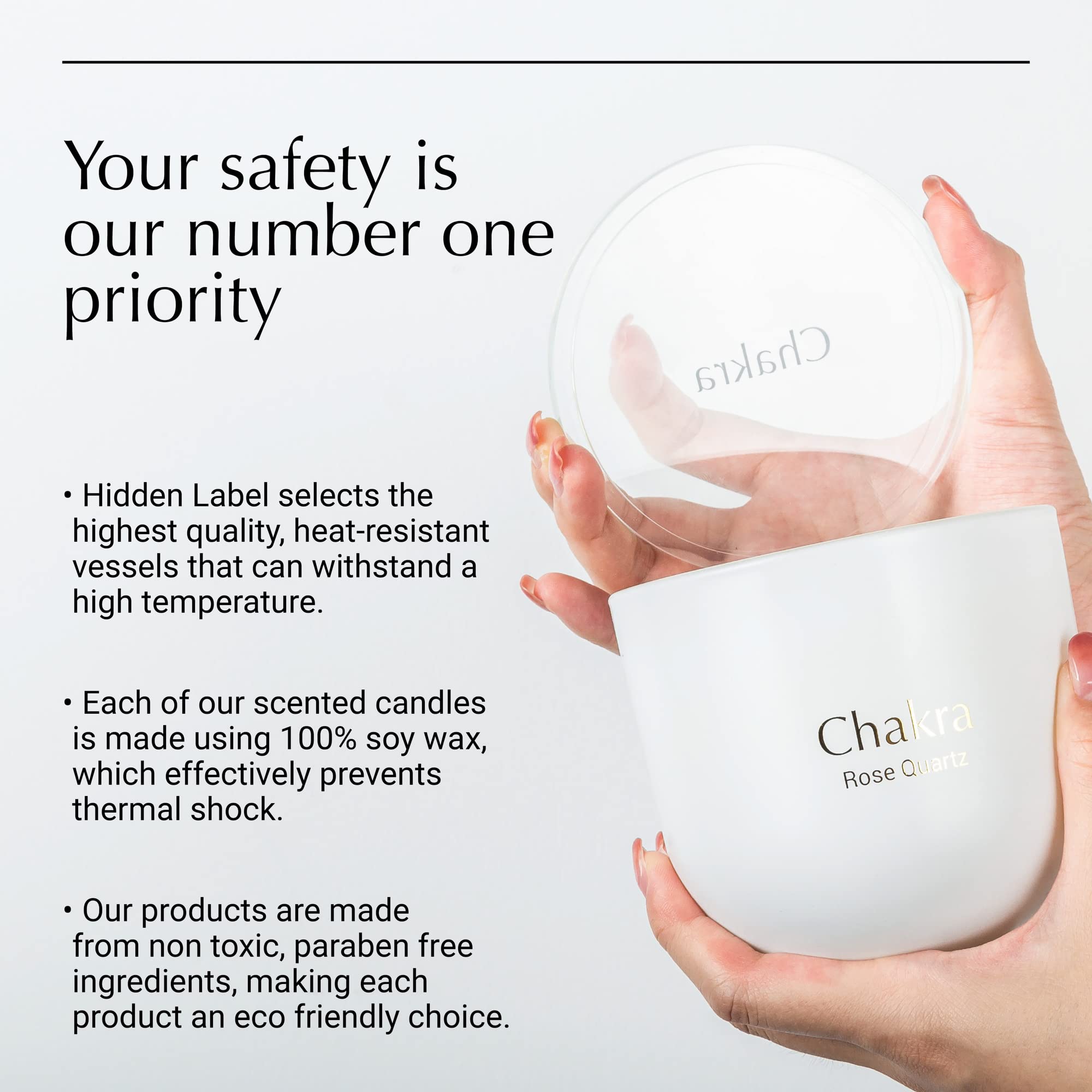 Hidden Label Candela di cristallo giapponese al quarzo di apatite blu, 340 g, 2 candele profumate con stoppino in legno, candele di cristallo per meditazione e guarigione della collezione Chakra