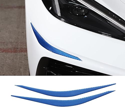 Kit de decoración de cubierta de palas delanteras, calcomanías exteriores para parachoques delantero, calcomanías de fibra de carbono, accesorios