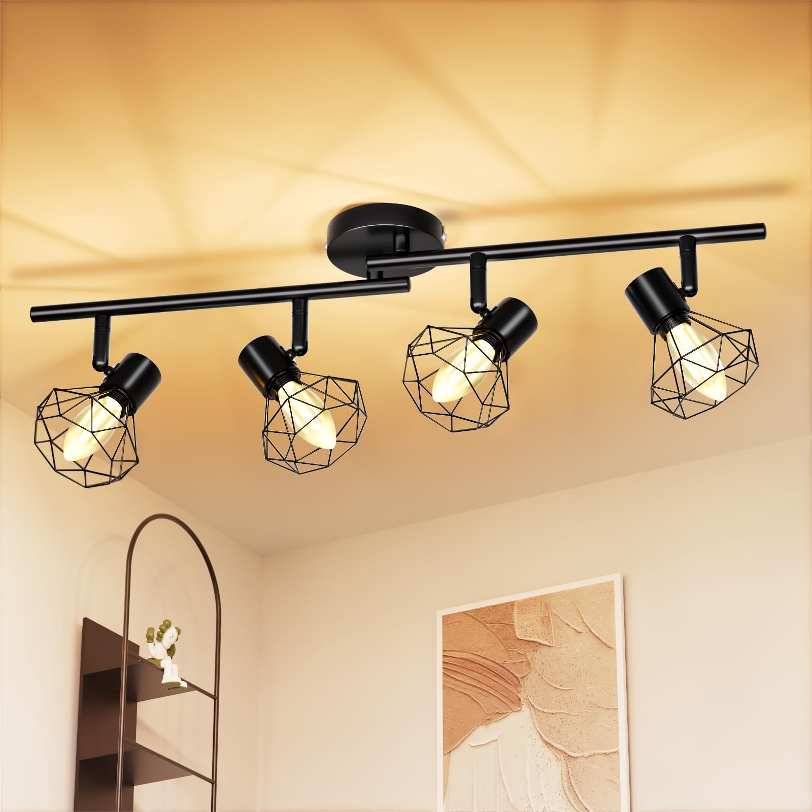 LED Decken Leuchten schwarz/weiß moderne Flur Ess Wohn Schlaf Zimmer Raum Lampen