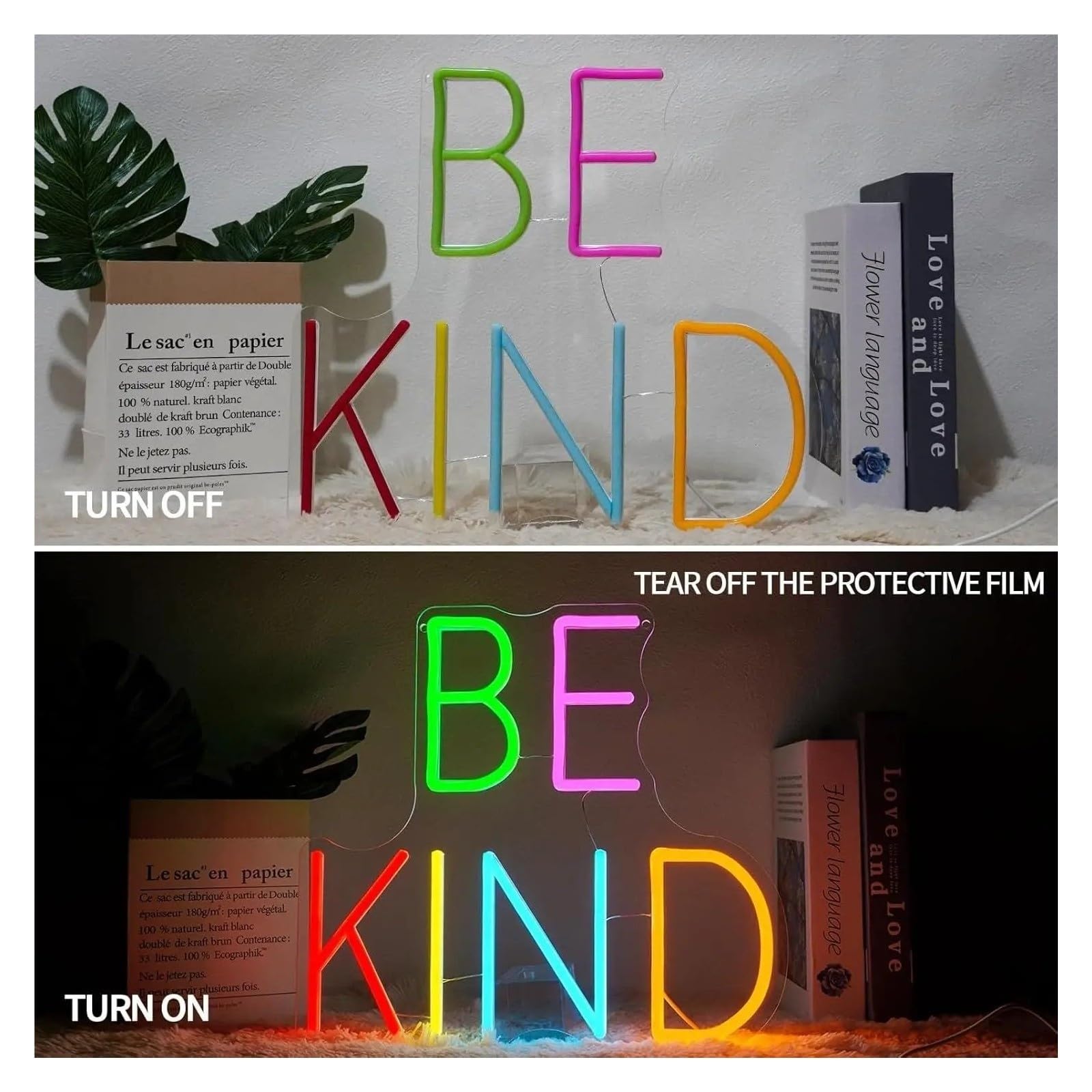 Decoración Lámparas Letrero De Neón Be Kind