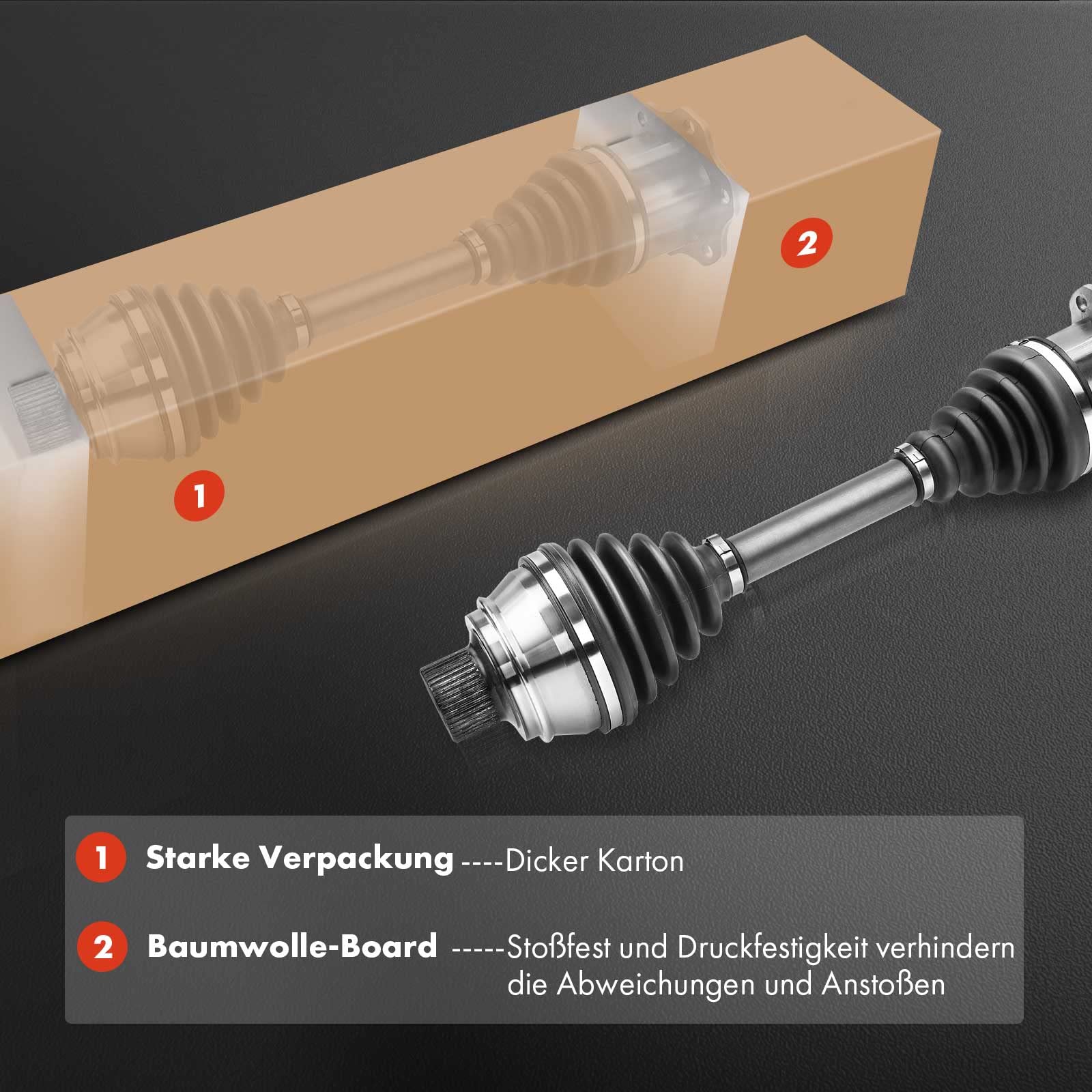 Frankberg 2x Eje motriz Eje de transmisión Caja de cambios manual Eje delantero Izquierda Derecha con ABS-Ring Compatible con A4 8E2 8EC A4 Avant 8E5 8ED Exeo 3R2 Replace# 8E0407451QX