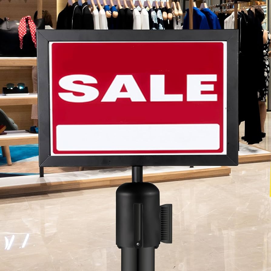 Amazon.com : Kigley 4 Pack Stanchion Sign Holder Horizontal