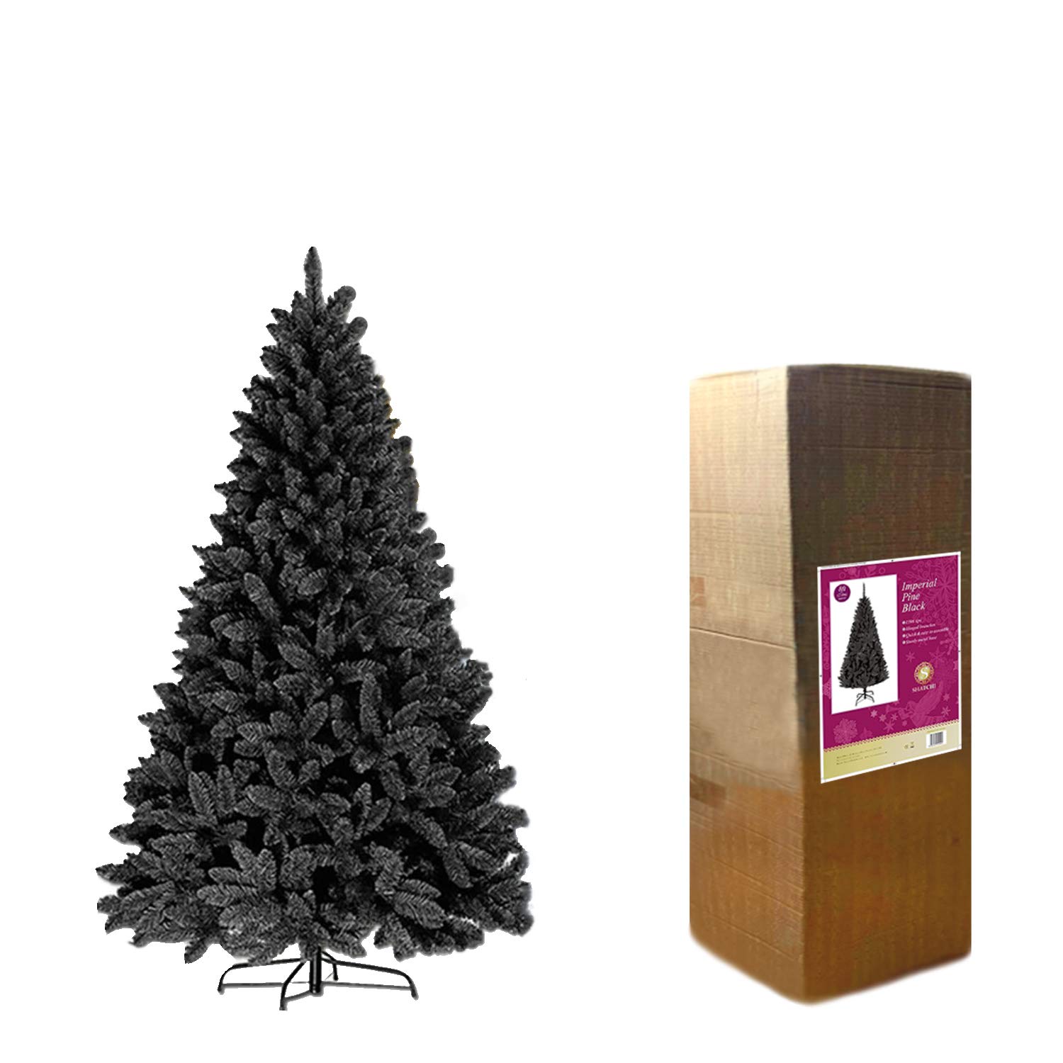 4ft Black Imperial Pine Christmas Tree - Shatchi