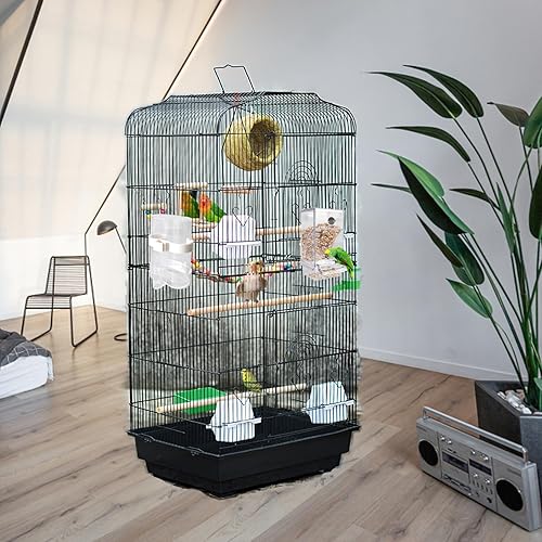 Miniatura 6 de kathson Juego de dispensador de agua para pájaros sin ensuciar, alimentador automático para periquitos, jaula para bebederos, dispensador de