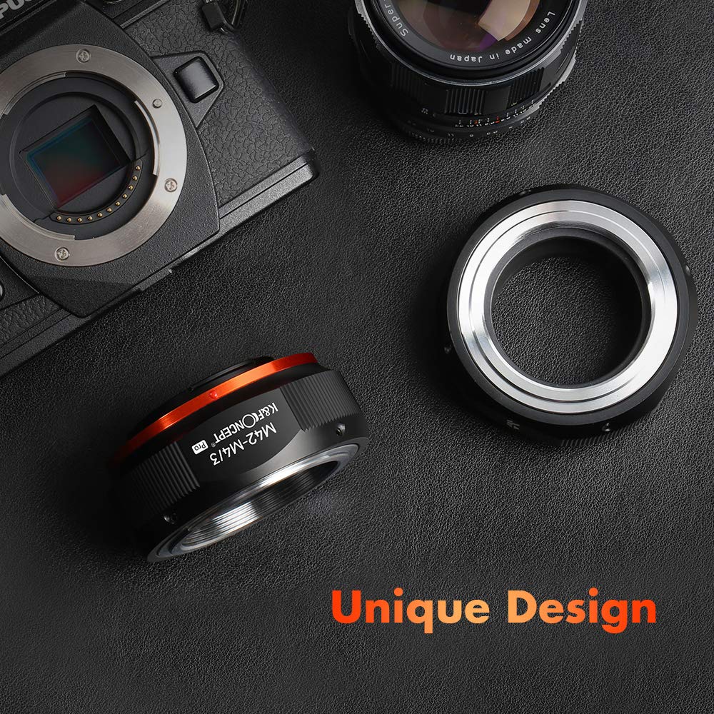 K&F CONCEPT Bague d'adaptation Compatible avec Utiliser Objectifs M42 sur Appareils Photo Micro 4/3 M10125 M42-M4/3 Pro