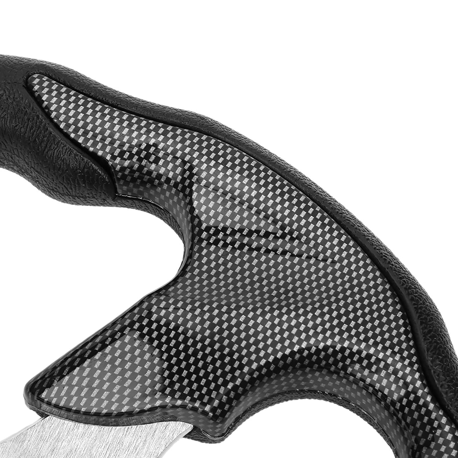 Volante da Corsa Universale, Volante Sportivo per Auto da 12,5 Pollici e 6 Bulloni, Pelle in PVC e Telaio in Alluminio Leggero con Pulsante Clacson per Auto,Stile Fibra di Carbonio
