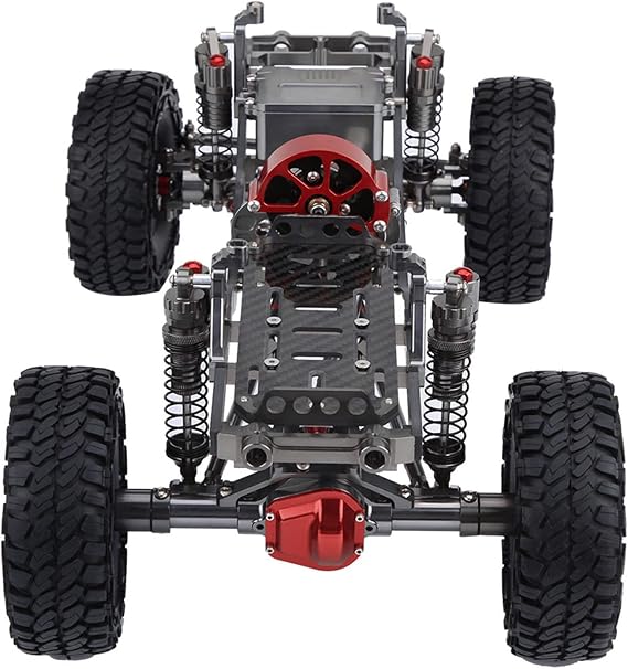 Axial Frame Kit Rc Tires 502517 Aluminum Alloy Carbon Fiber Rc Car Frame Kit W Tires 313mm Wheelbase Set for Axial Scx10