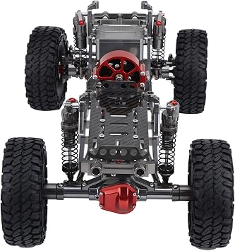 Axial Frame Kit Rc Tires 502517 Aluminum Alloy Carbon Fiber Rc Car Frame Kit W Tires 313mm Wheelbase Set for Axial Scx10