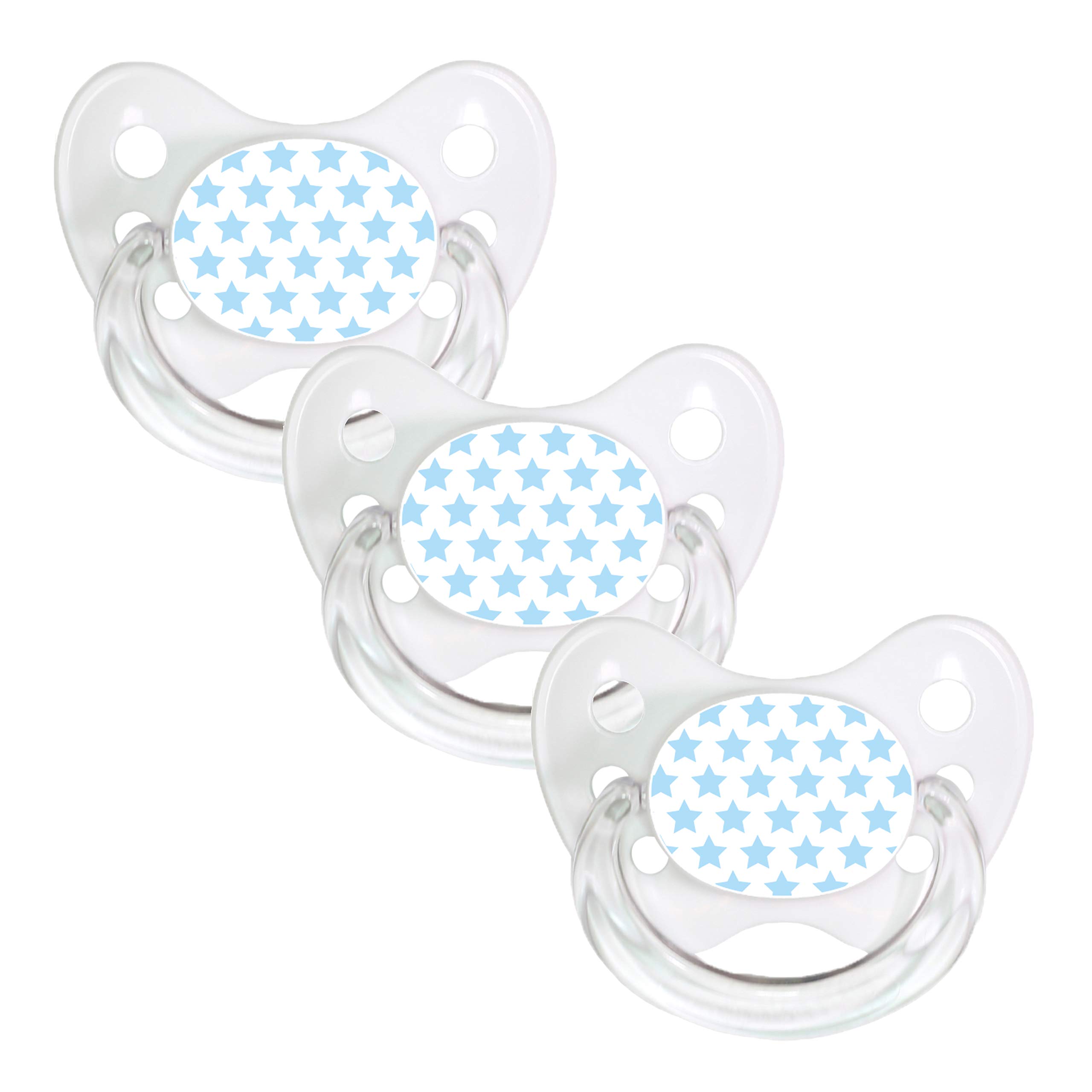 dentistar Set de 3 Chupetes Ortodónticos de Silicona – Talla 1, 0-6 meses – Chupete recien nacido previene la desalineación de los dientes – Libre de BPA – Corazón, Azul — view 28