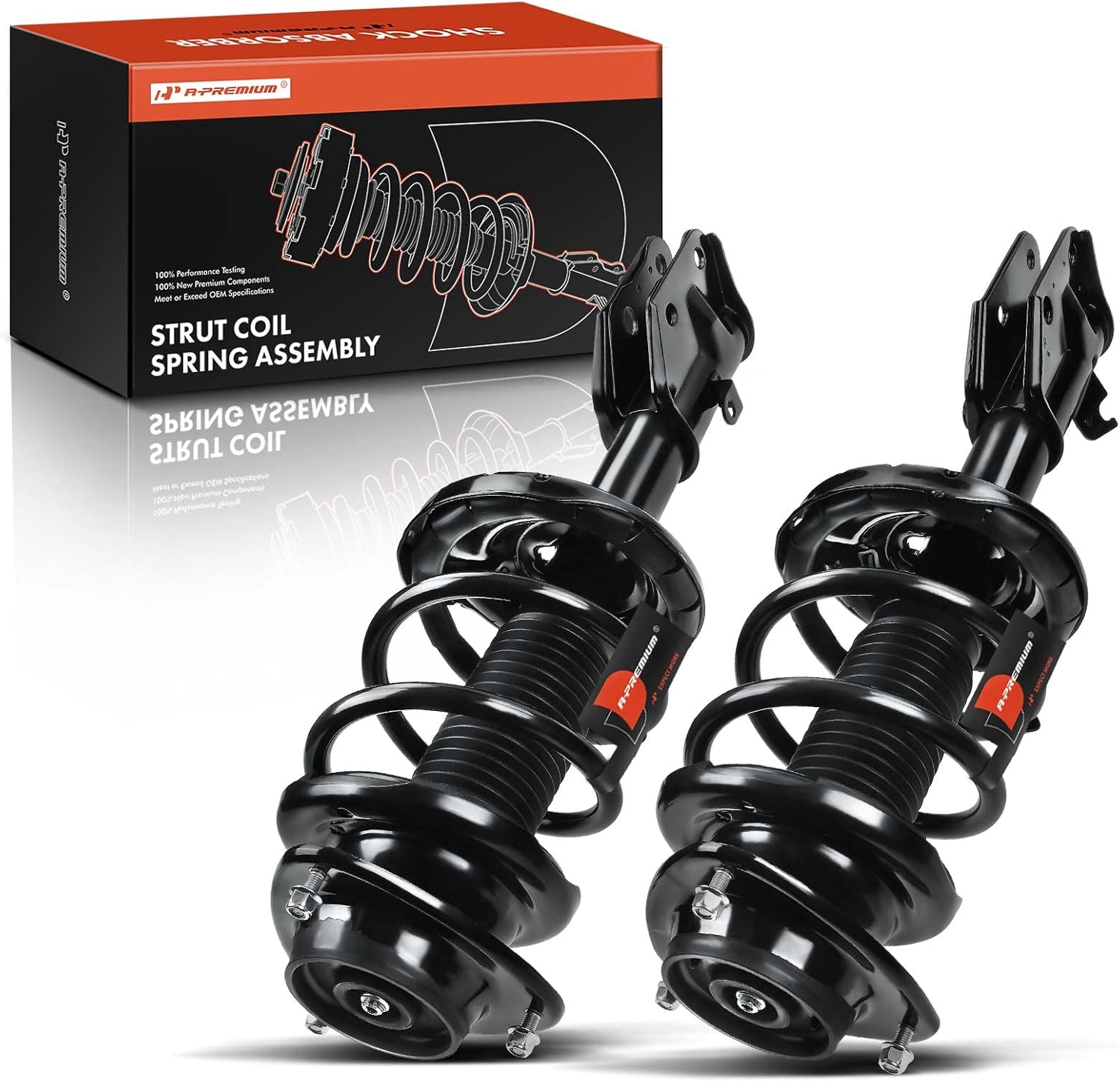 A-Premium Front Pair (2) Complete Strut & Coil Spring Assembly Compatible with Subaru XV Crosstrek 2014-2015, Crosstrek 2016-2017, Driver and Passenger Side