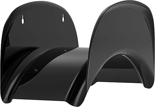 Gardzen Soporte de pared resistente para manguera, gancho, estante, soporte para exterior, negro