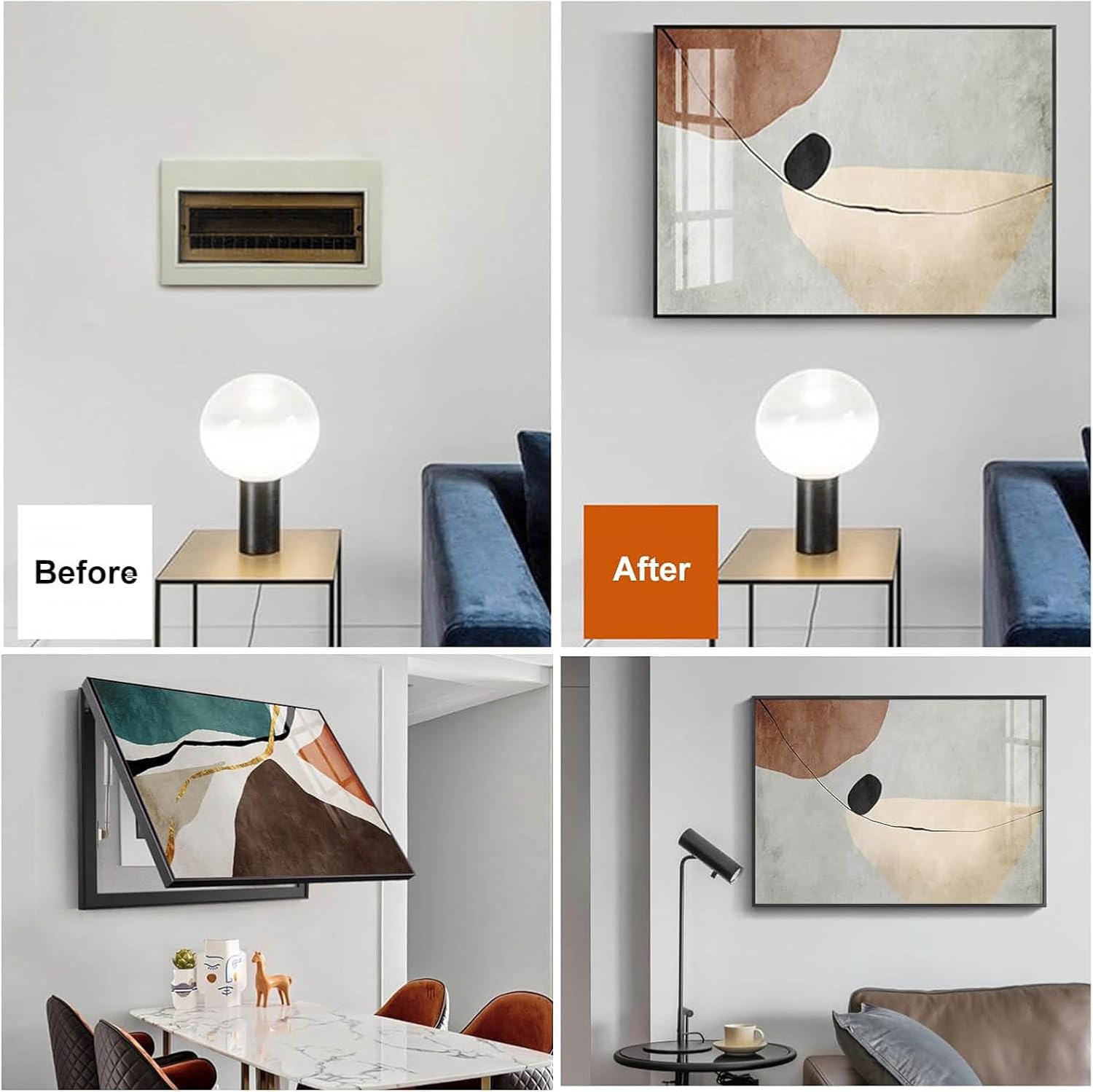 Wall Mounted Electrical Panel Cover, Decorative Electrical Box Cover, Modern Electrical Box Meter, Decorative Electrical Panel Hidden Painting,70x50cm/27.6x19.7in (A09 45x35cm/17.7x13.8inc