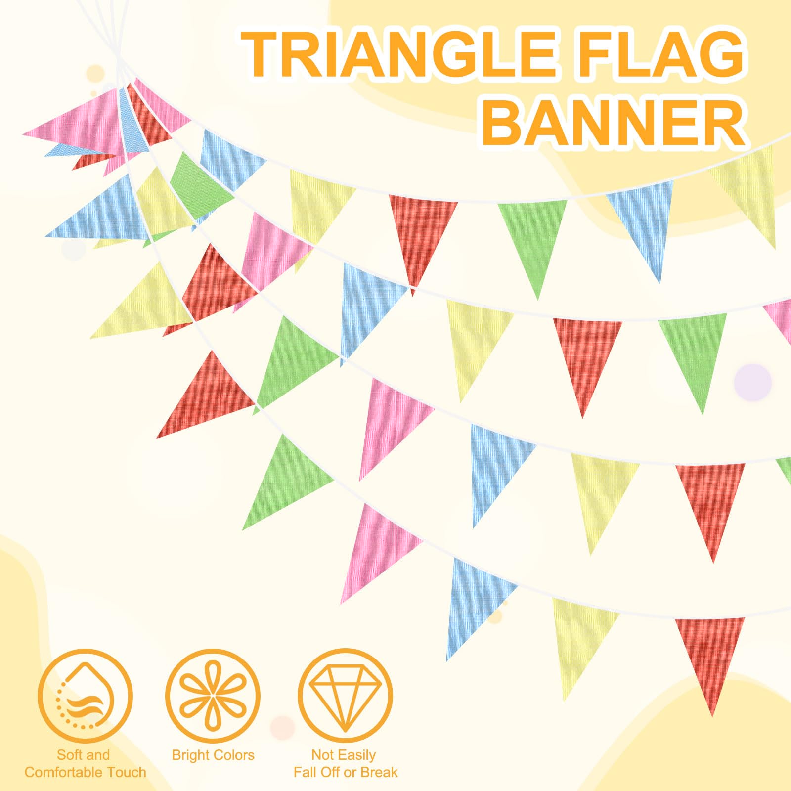 Wimpel Banner Flaggen Dreieck Banner Flaggen Girlande Wimpel Schnur mit Seil - passend für (Hochzeit - Geburtstag - Karneval Event - Party) Groß & 100 m & 2 Pack & Rot/Weiß