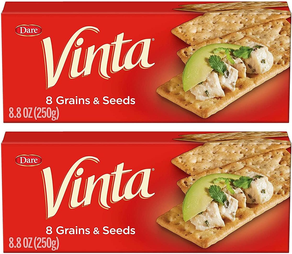 Crackers, Original – Delicious Bold Taste of 8 Grains and Seeds, 250g/8.8oz, 2-Pack {Imported from Canada}