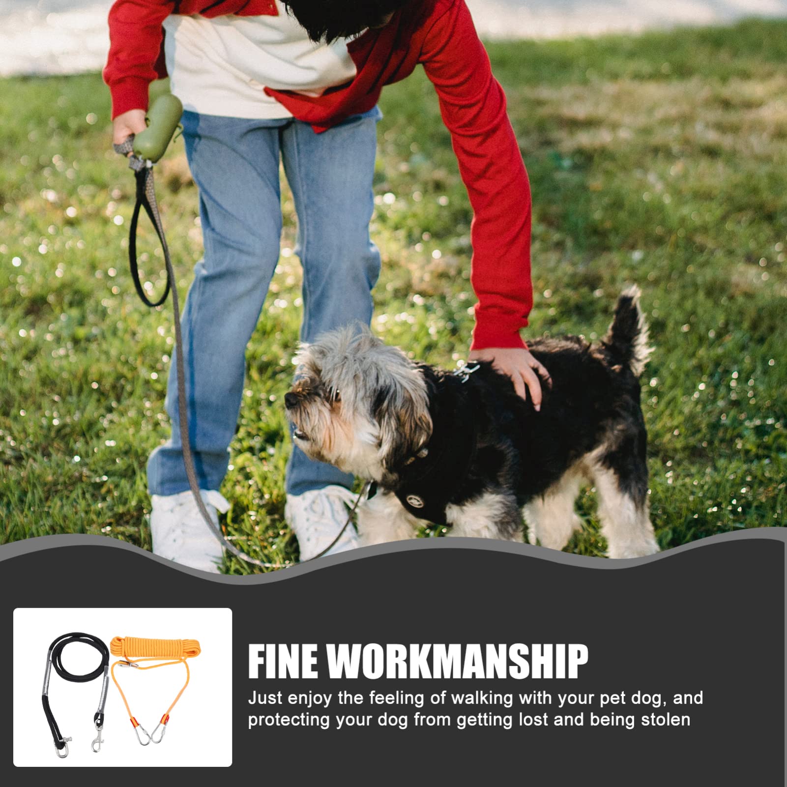 Cadena Resistente para Perros Cable de Camping de Nylon para Pasear y Correr Mascotas Accesorio de Acampada para Perros Duradero y Práctico de Usar para Exteriores