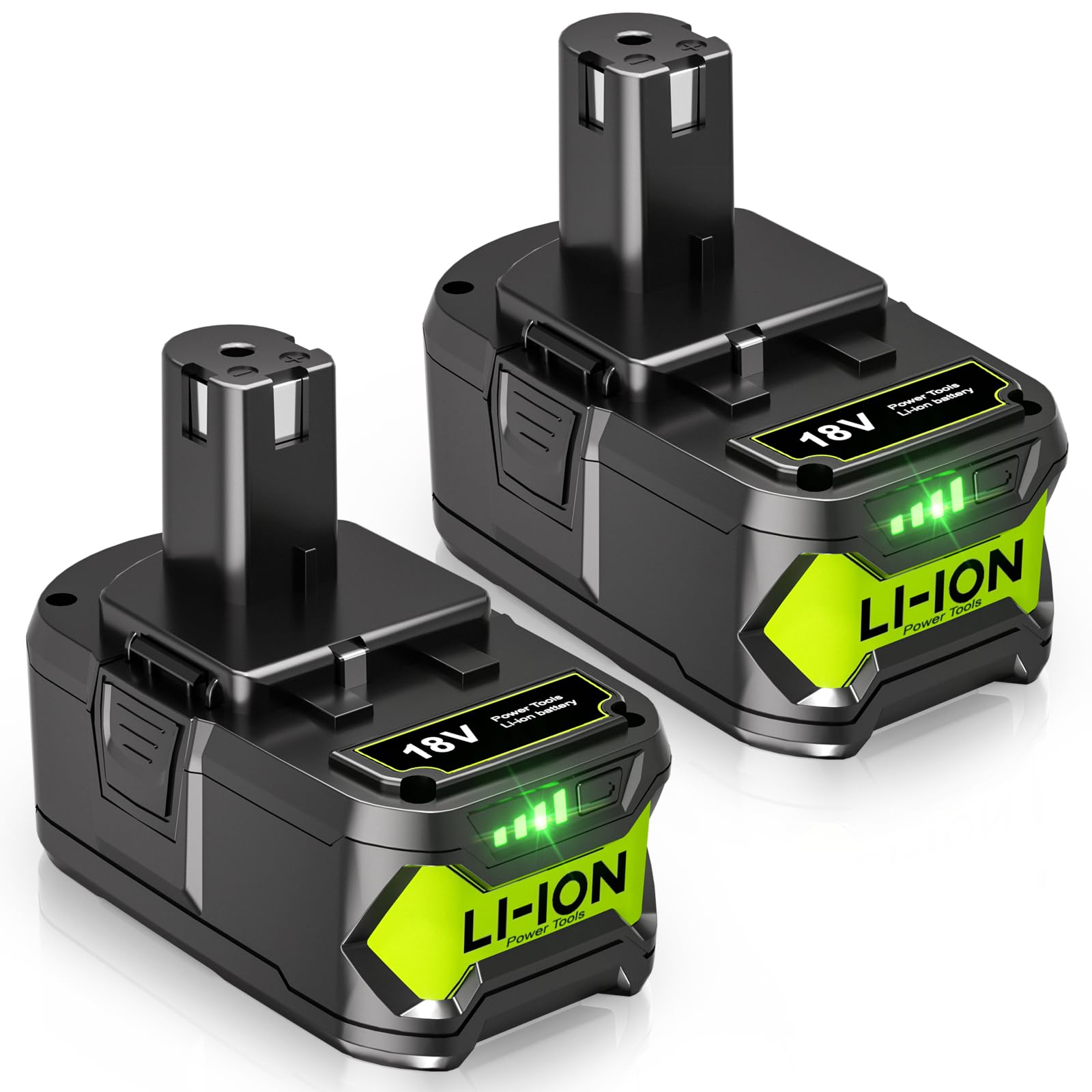 2X 18V 5.5Ah Li-ion Battery Replacement for Ryobi ONE+ Cordless Power Tools
