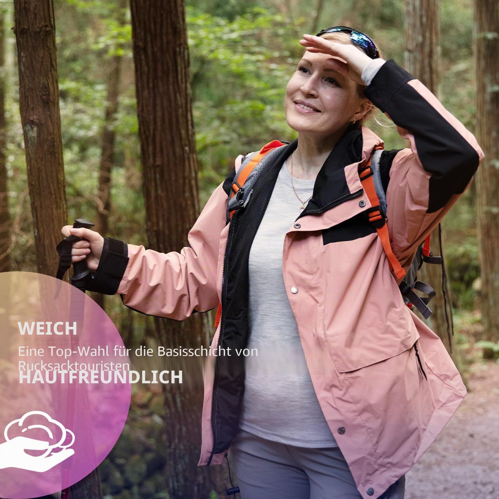 Merino Protect 100% Merino Shirt Damen Langarm Warme Unterwäsche Weicher Unterhemd Ideal Wandern Und Skifahren