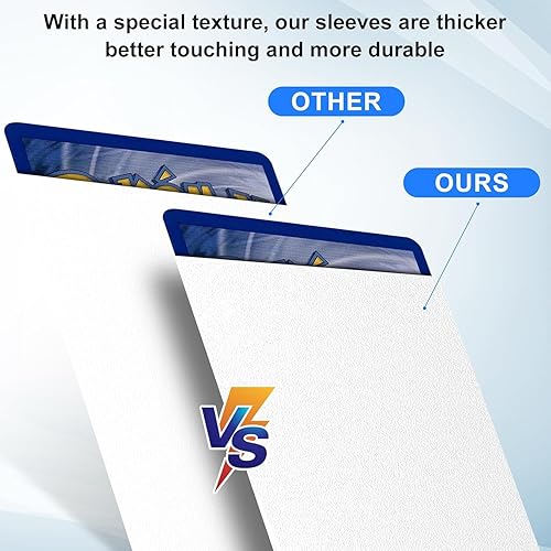 Miniatura 4 de Fundas blancas mate para tarjetas MTG, 300 piezas de ajuste perfecto para tarjetas de intercambio de tarjetas deportivas, tarjetas de béisbol, TCG