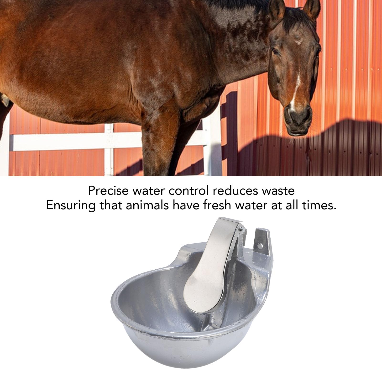 Fabater Bebedero Automático para Ganado, Bebedero Automático de Acero Inoxidable con Control Preciso del Agua para Ganado, para Caballos con 10 Accesorios para, Perros, Cerdos, Ovejas