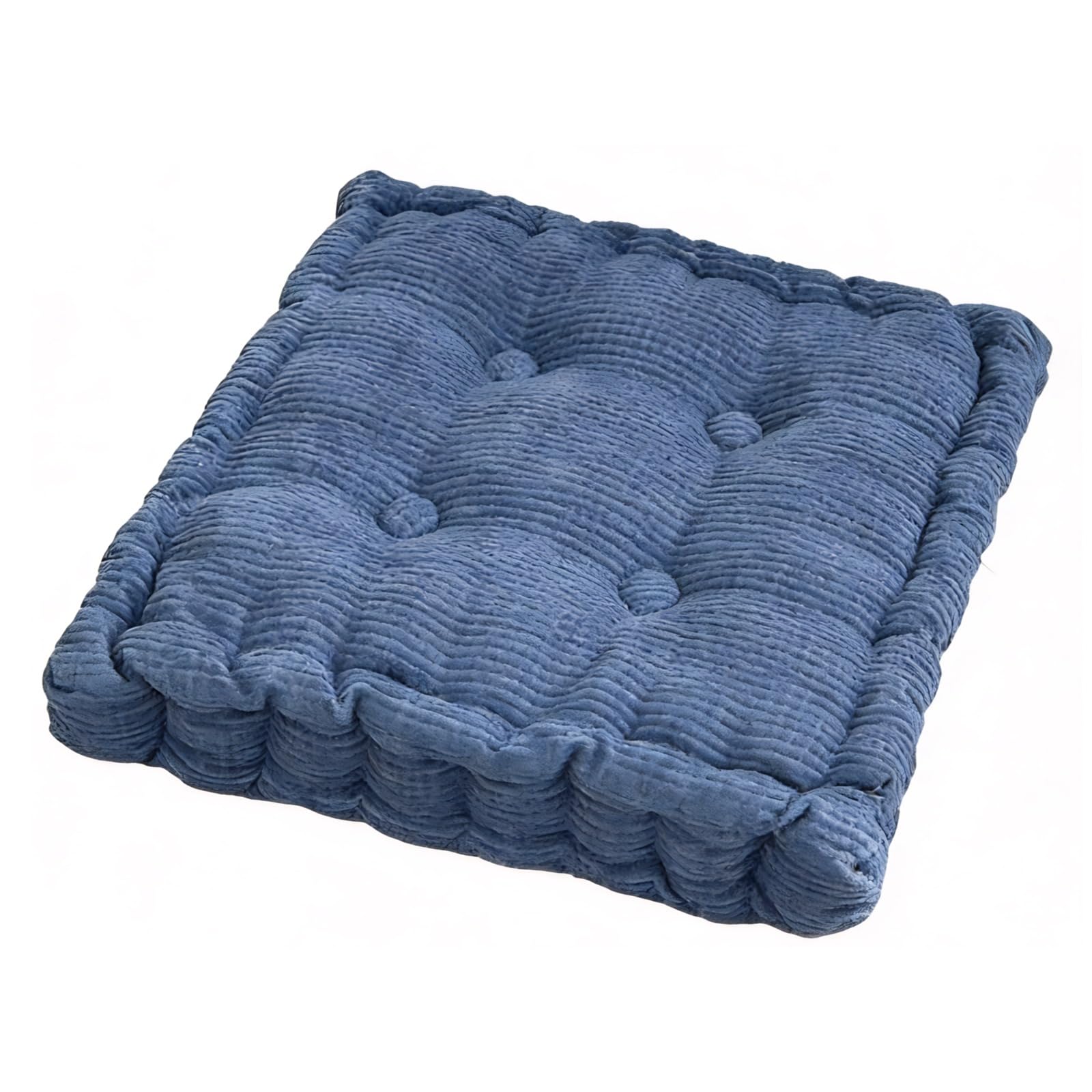 NMGBRDM Square Chair Cushion, Polyester 8cm Thick Comfortable Meditation Padded, Armchair Garden Seat Sofa Pad For Indoor Outdoor, Washable(Size:45x45cm,Color:Blue)