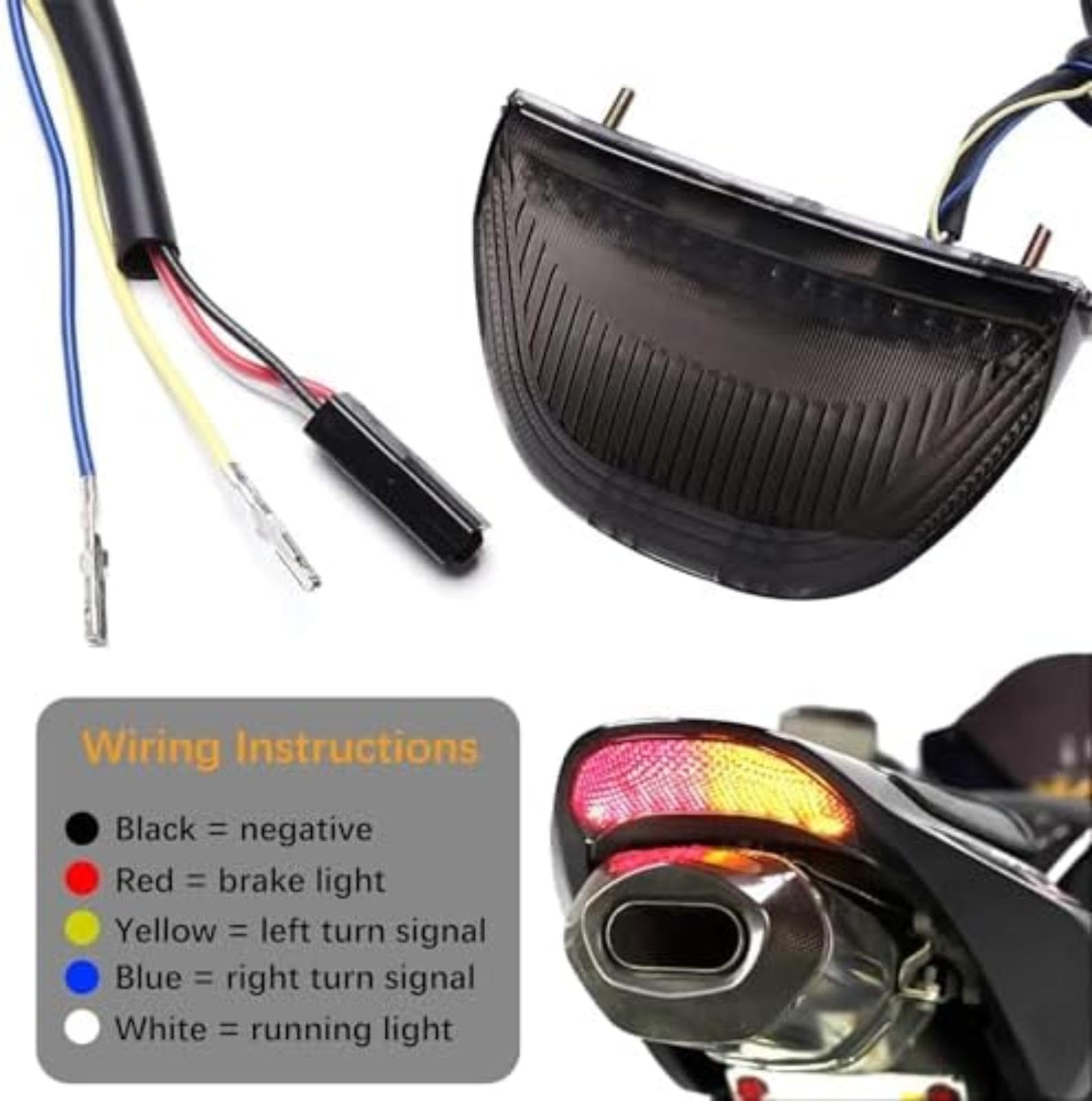Fanali posteriori con indicatori di direzione e luci dei freni per moto, per CBR600RR 2003-2006, per CBR1000RR 2004-2007 Luce di indicatore di direzione per bicicletta Luce di indicatore