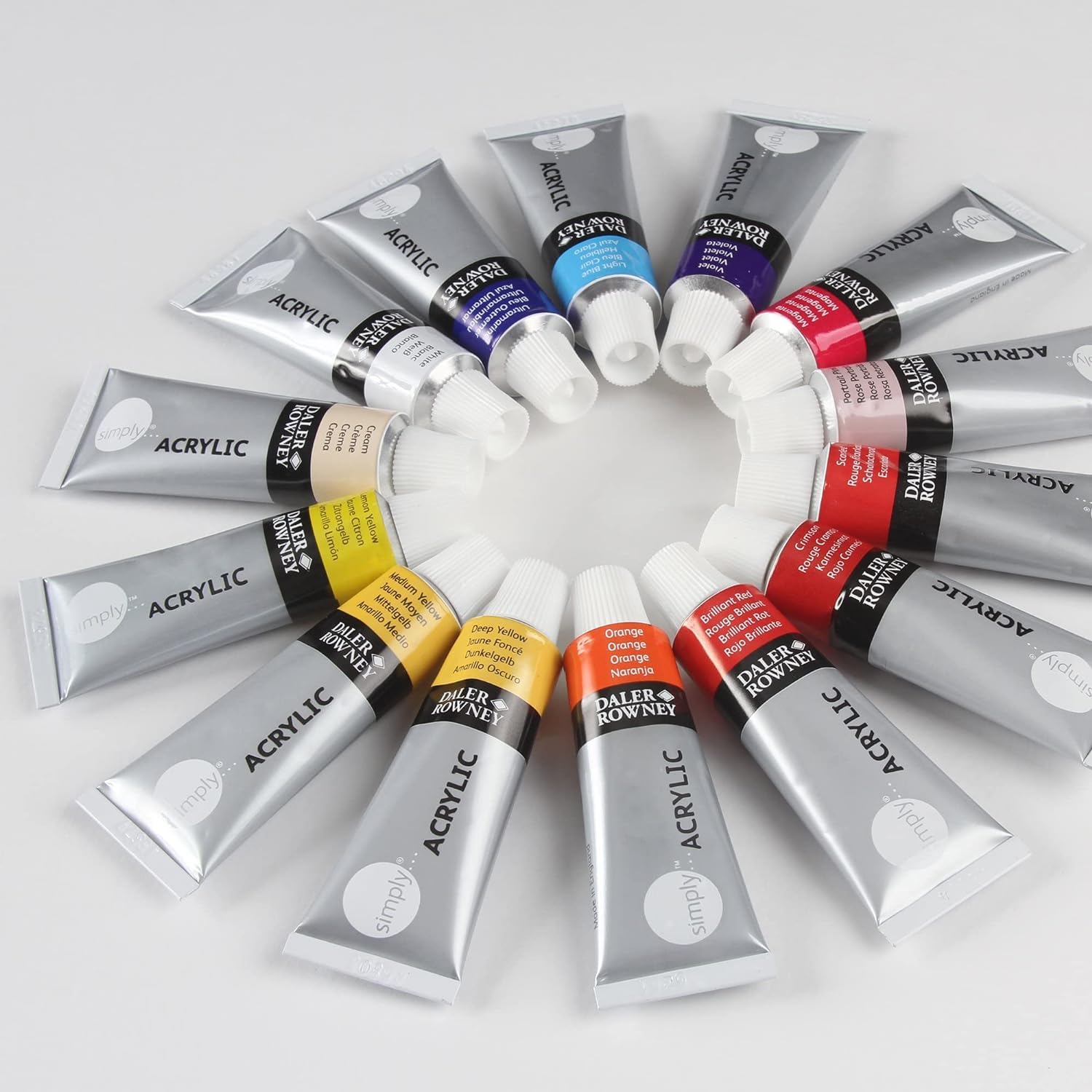 MURCY Acrylic Paint Set - 24 Vibrant Colors for Kids & Adults, 12mL Tubes, Ideal for Wood, Canvas, Fabric, Ceramics - Art Supplies (24 Pack of 12 mL) 1
