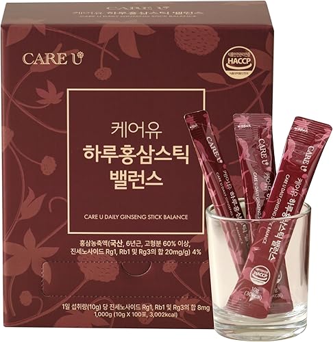 Bolsitas de extracto de ginseng rojo - Impulso de energía para llevar, sin OMG, sin soja, sin cafeína, sin gluten, sin azúcar, 8 mg de ginsenósidos