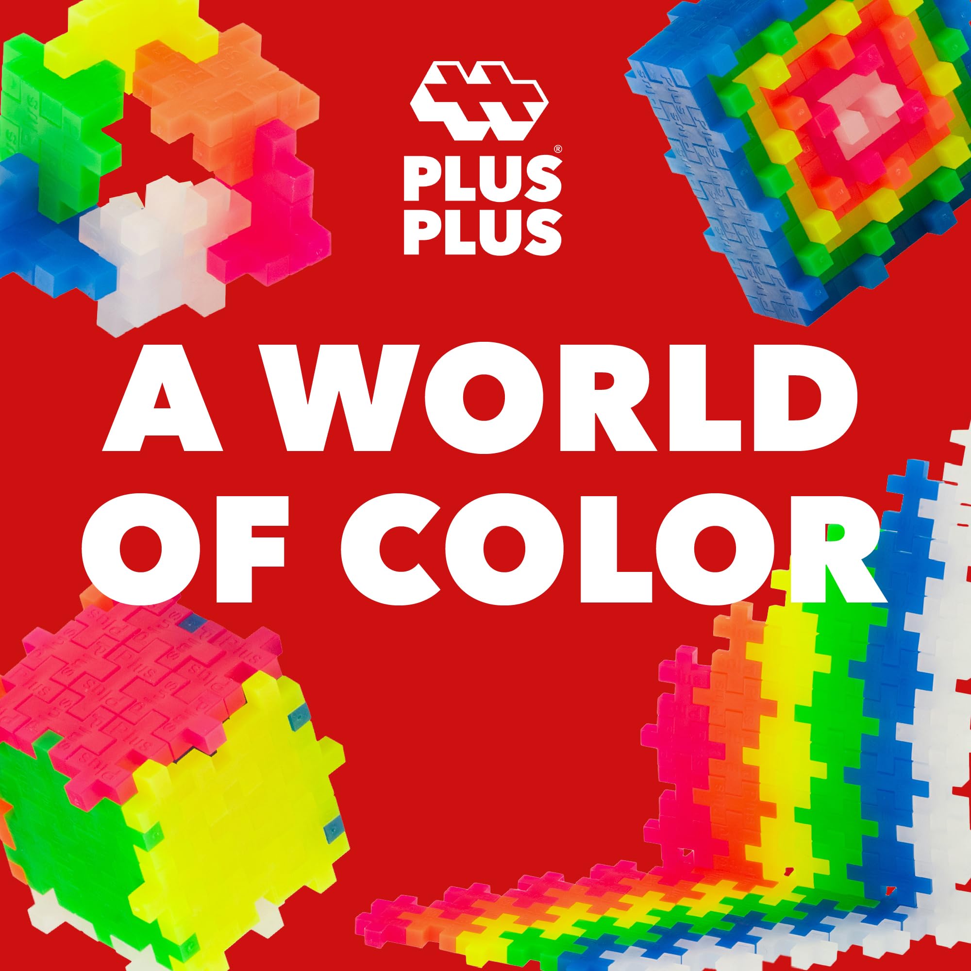 Amazon.com: PLUS PLUS Neon Mix Tube - Mini Interlocking Building