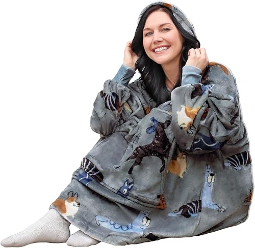 Miniatura 5 de Catalonia Sudadera con capucha de gran tamaño, sudadera de forro polar con bolsillo frontal grande, para adultos, hombres y mujeres