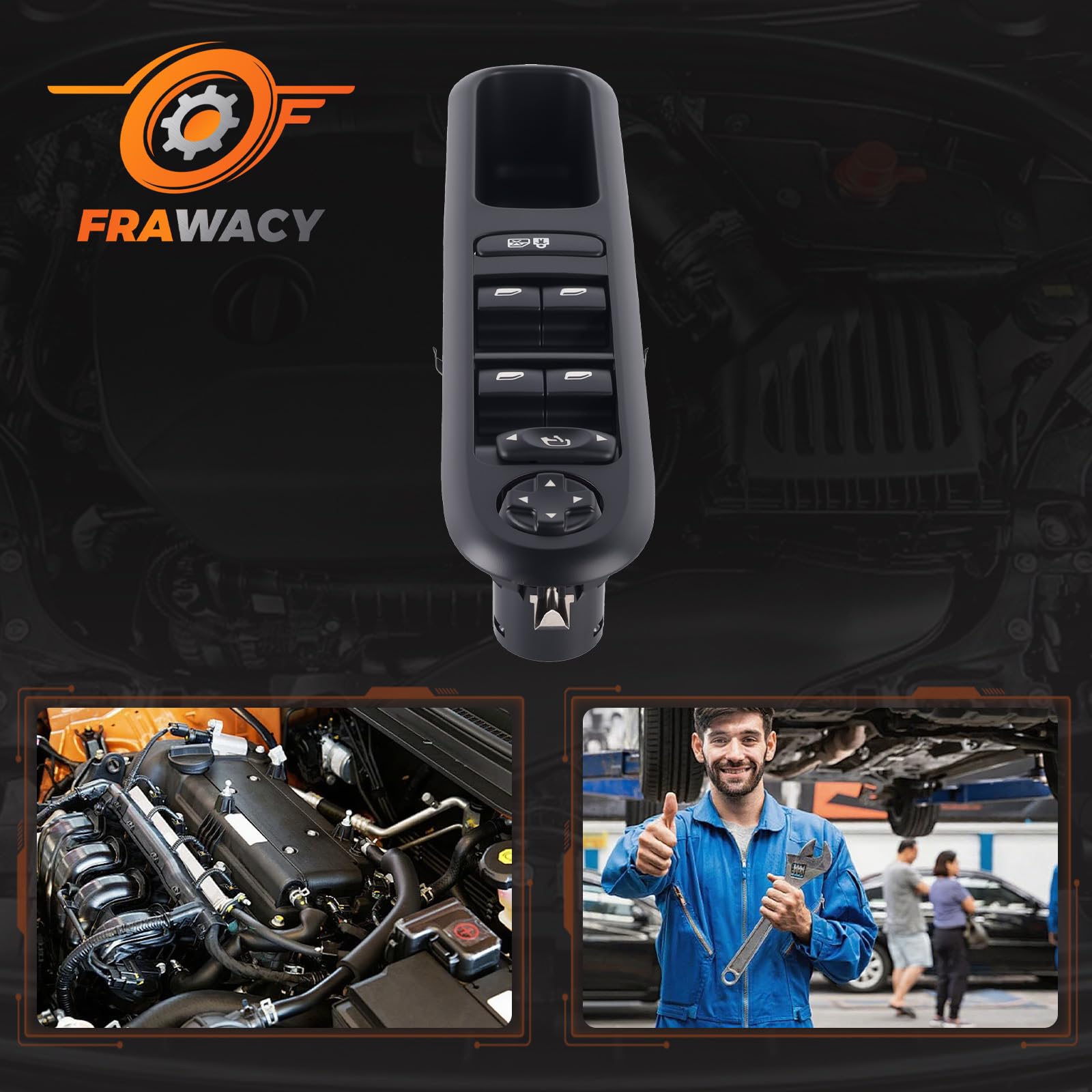 Pulsante alzacristalli elettrico Interruttore alzacristalli elettrico auto anteriore sinistro Adatto per 5008 3008 Wagon Codice articolo 96650621ZD 6490X6 96650620ZD Pieghevole elettrico
